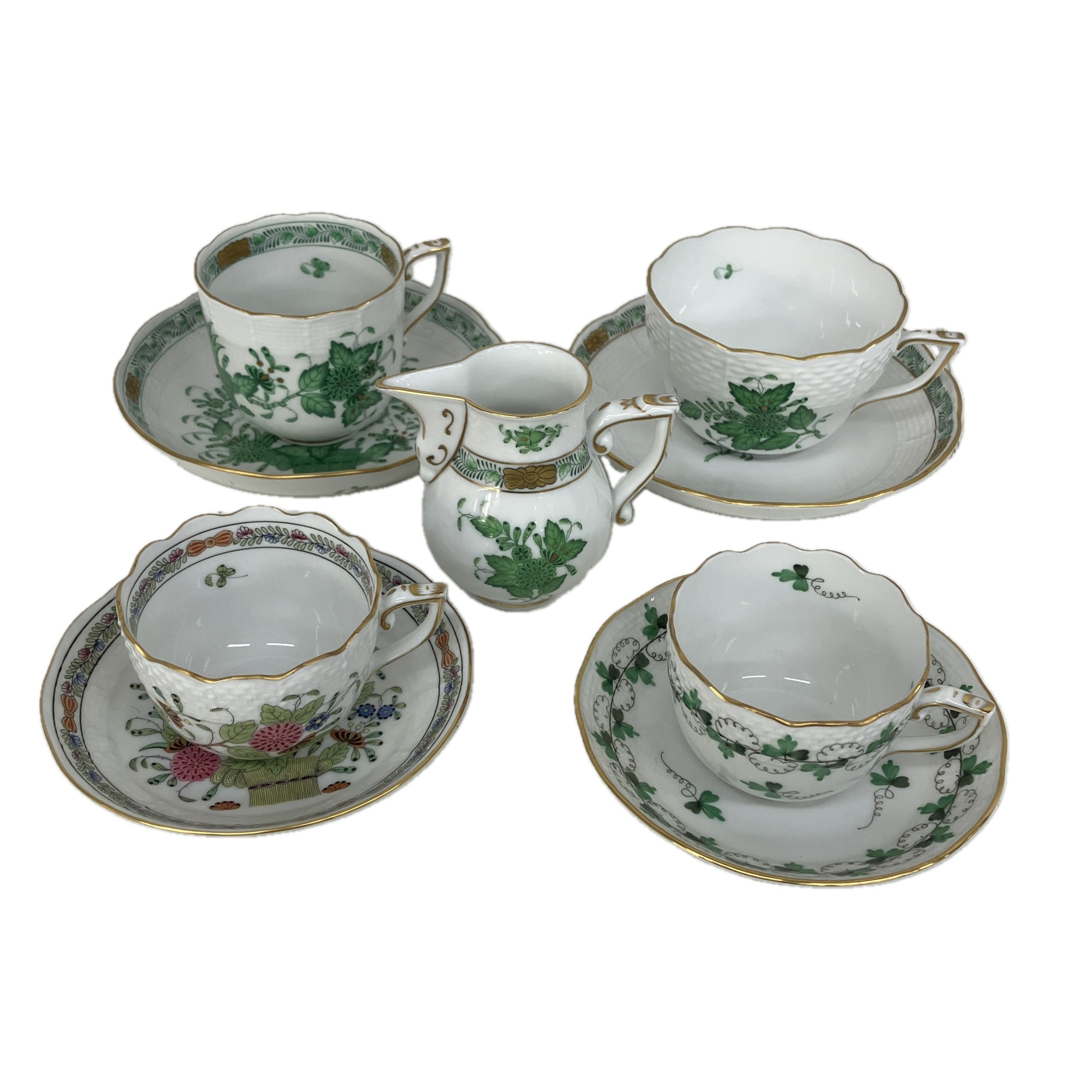 HEREND インドの華 カップ&ソーサー ミルクポッド