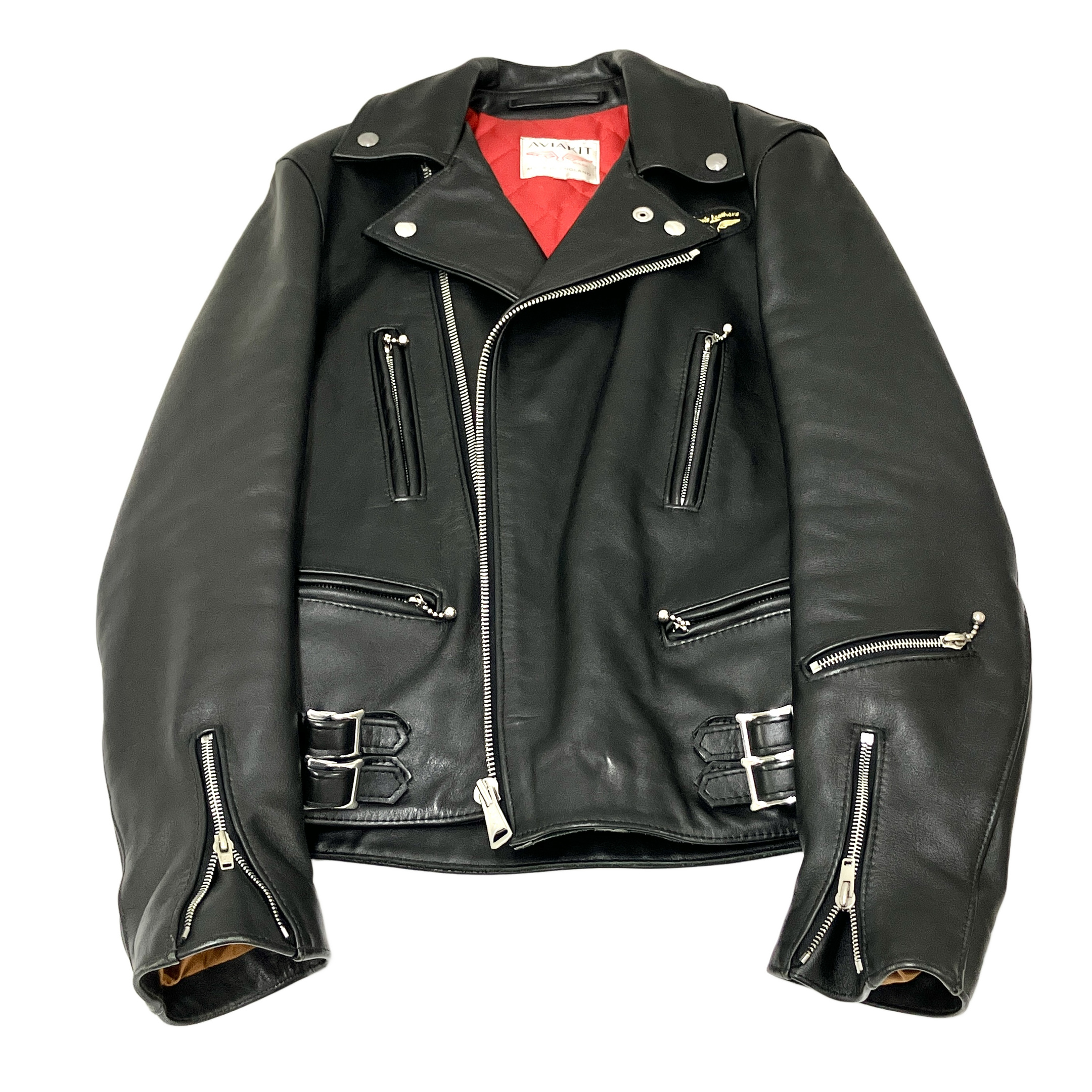 ルイスレザー ライトニング 391 タイトフィット ライダース 黒