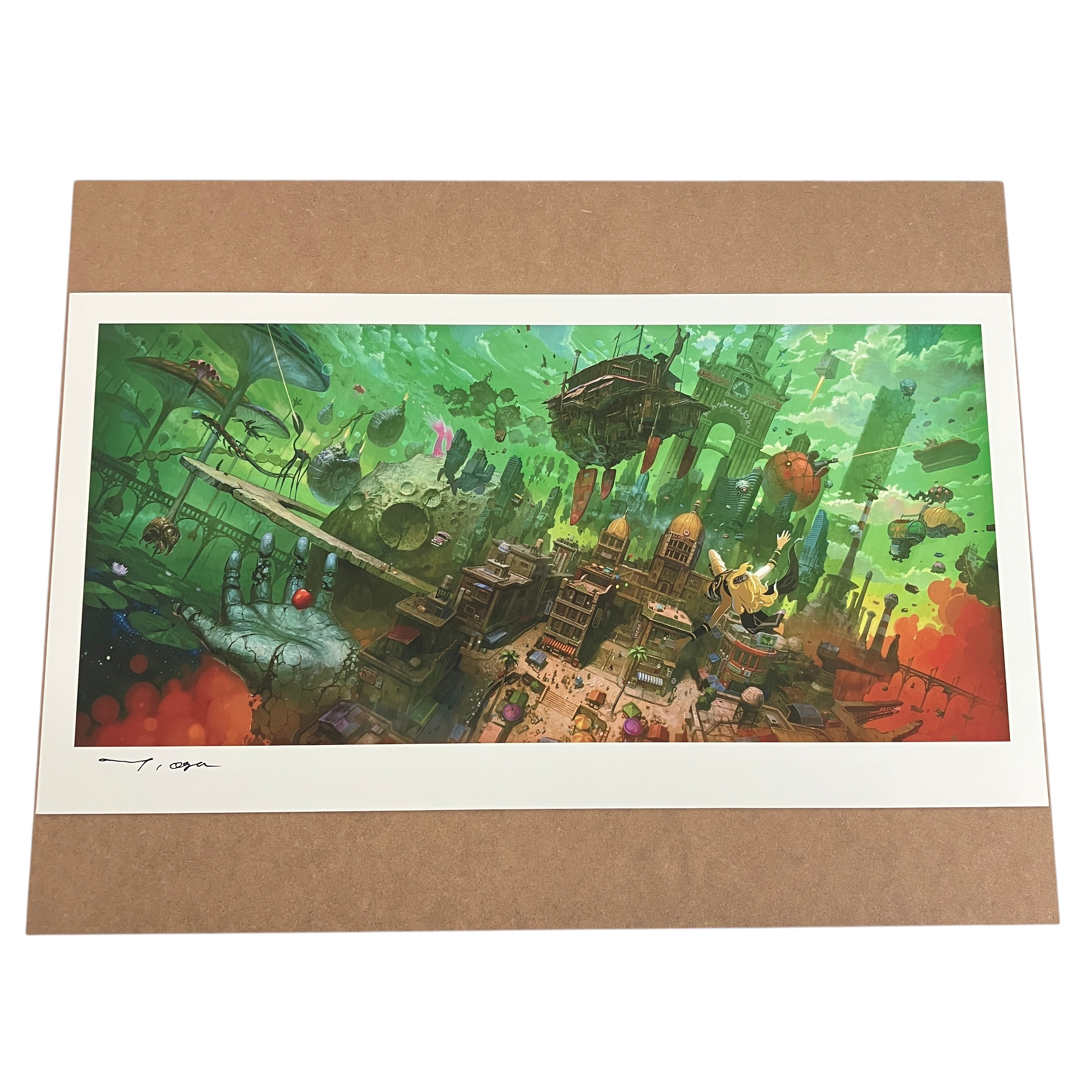 PRIME 1 STUDIO プライム1スタジオ GR14-1-006 Memories of Gravity Daze 緒賀 岳志氏 直筆サイン入り限定ジークレー版画 中古 美品