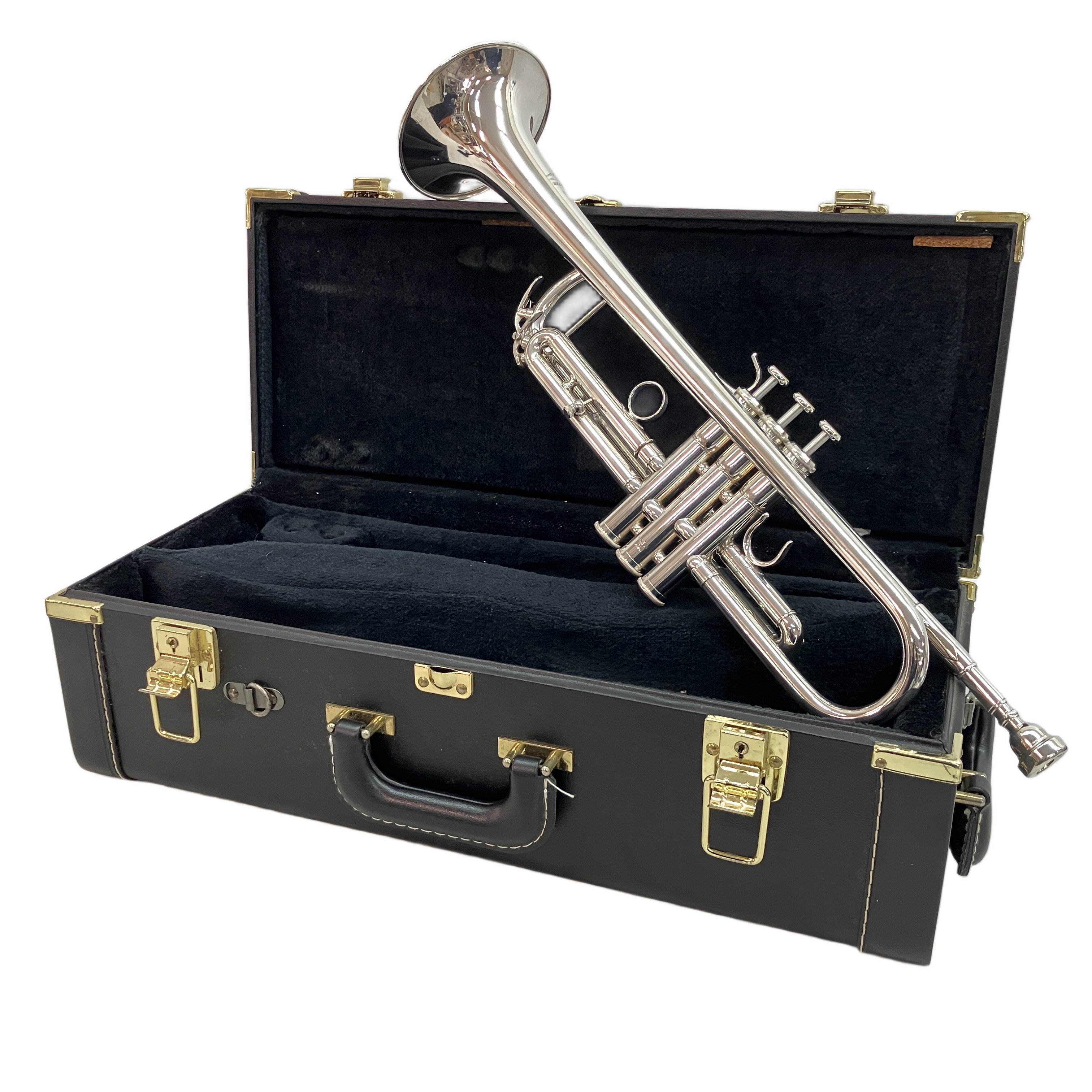 ★ヤマハ YTR-850GS カスタム トランペット ゴールドブラス・銀メッキ仕上げ(ケース・ミュート・マウスピース2本付属)★