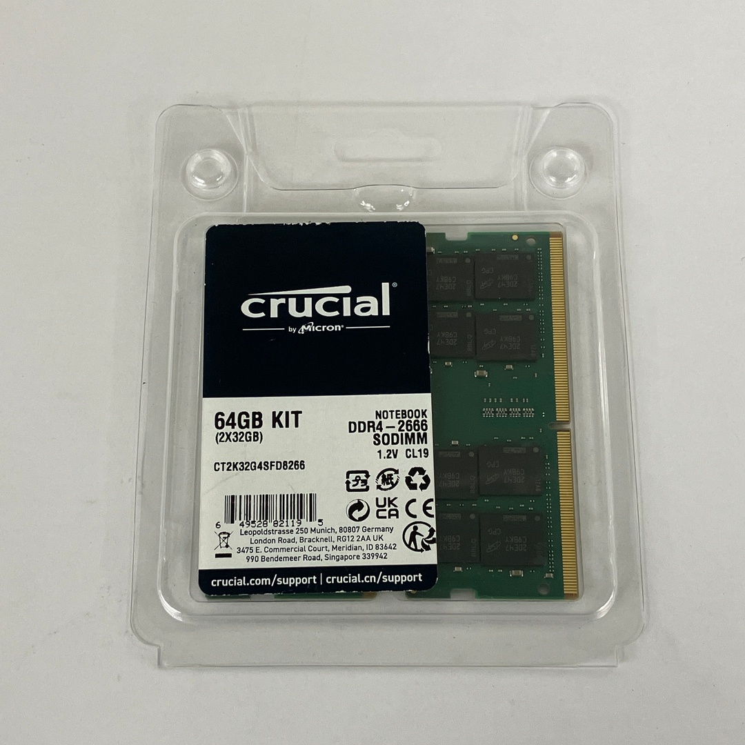 Crucial CT2K32G4SFD8266 64GB DDR4-2666 メモリ