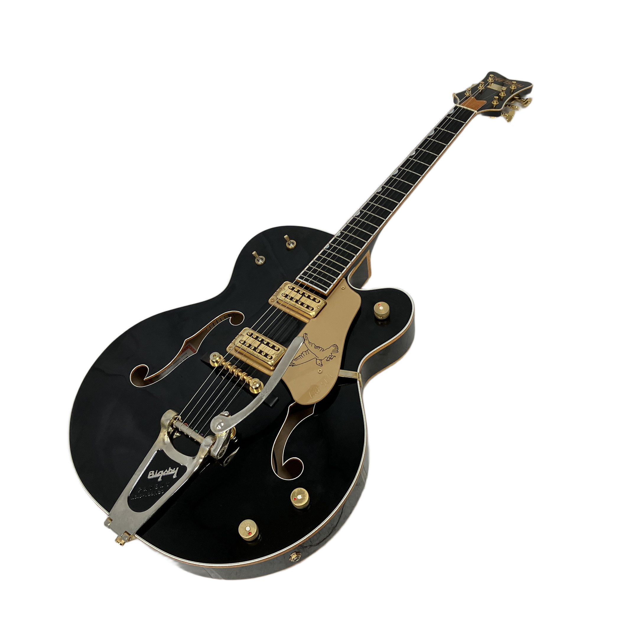Gretsch G6136-TBK Black Falcon 2006年製 — 漆黒のボディにゴールドハードウェアが輝く至高の気品と、唯一無二のヴィンテージ・グレッチサウンドを宿した傑作