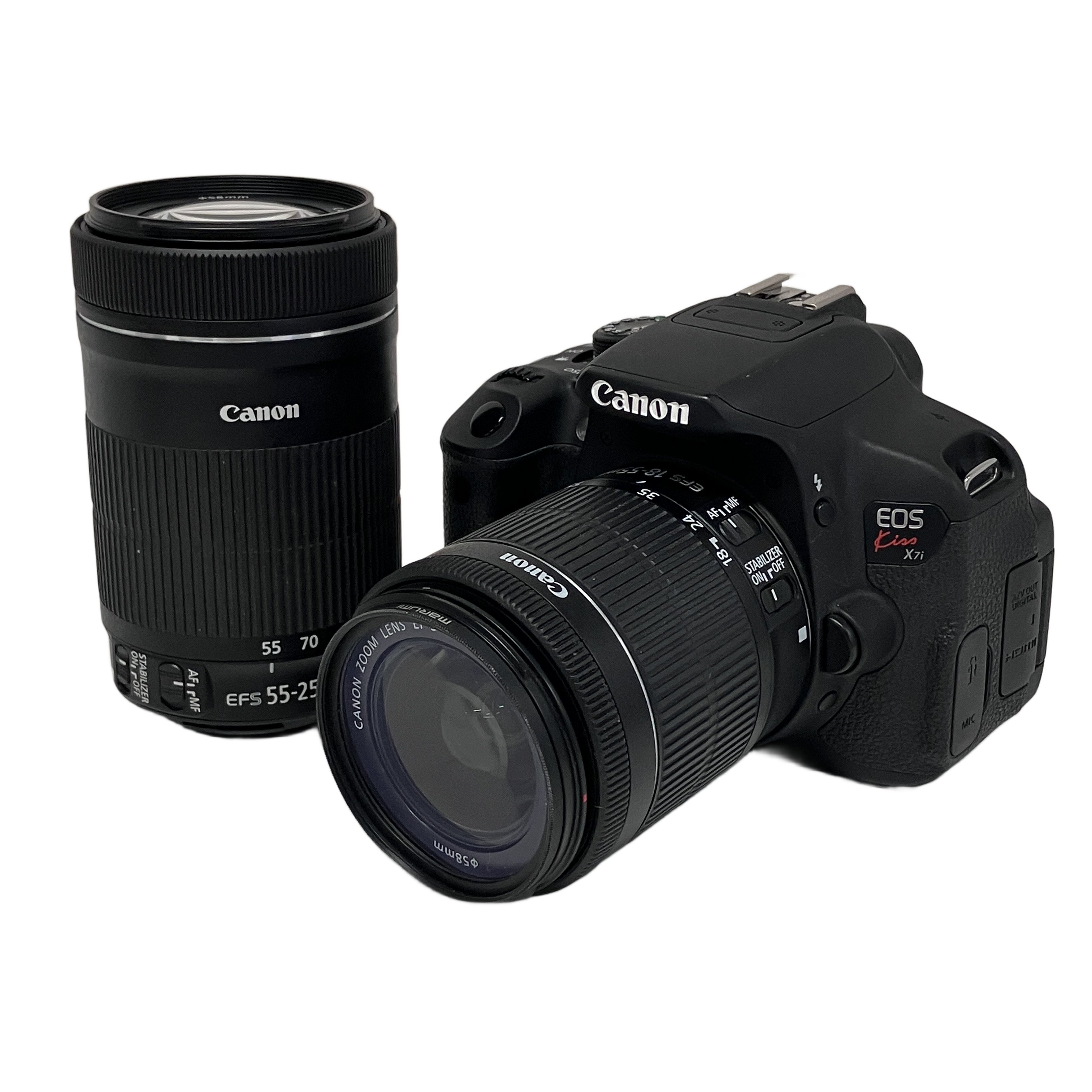 Canon EOS Kiss X7i EF-S 18-55mm F3.5-5.6 IS STM 55-250mm