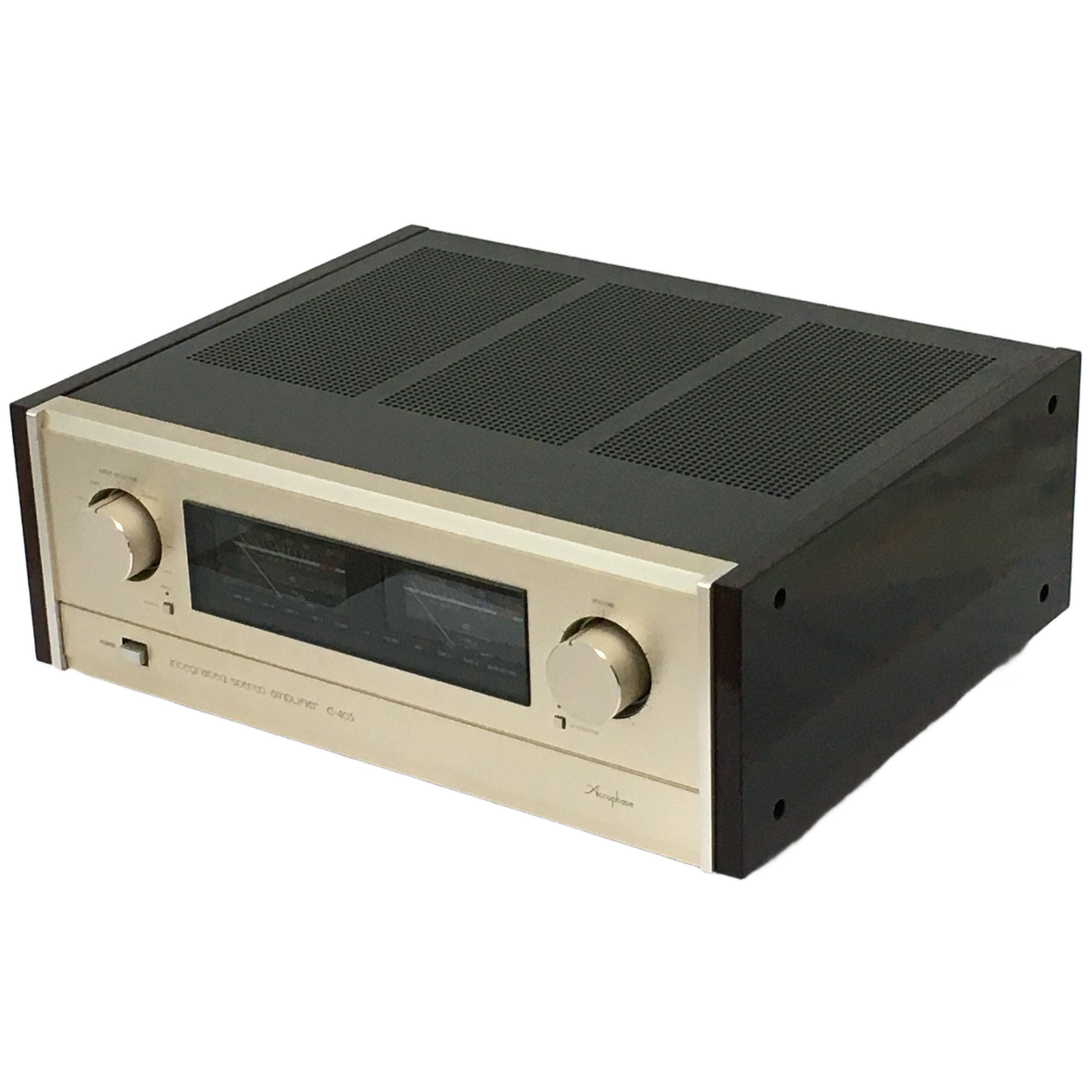 Accuphase E-405 | 伝統のシャンパンゴールドに宿る至高のドライブ能力、パラレル・プッシュプル構成を採用した高級インテグレーテッドアンプ