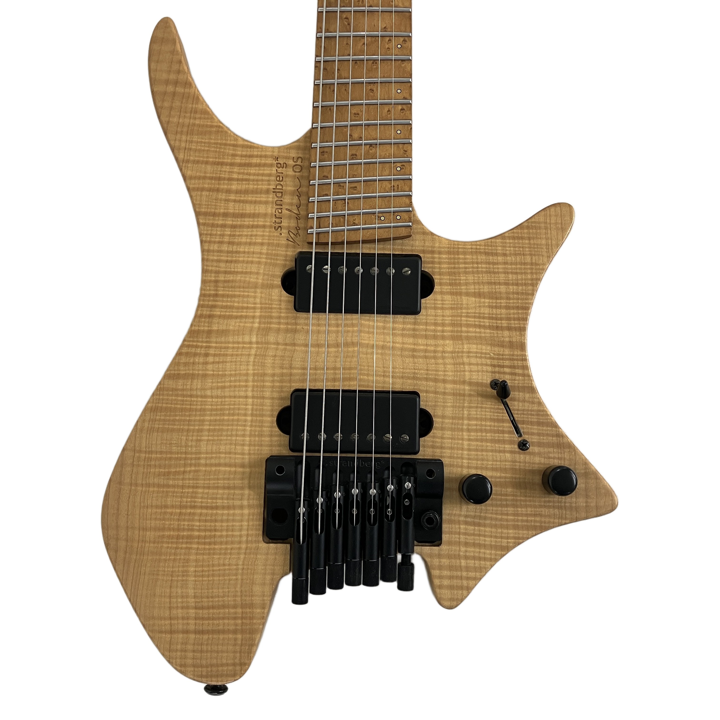 strandberg Boden OS7 — 人間工学に基づいた独自の設計と、7弦ならではの重厚な音域を圧倒的な軽さで実現した次世代のヘッドレスギター。