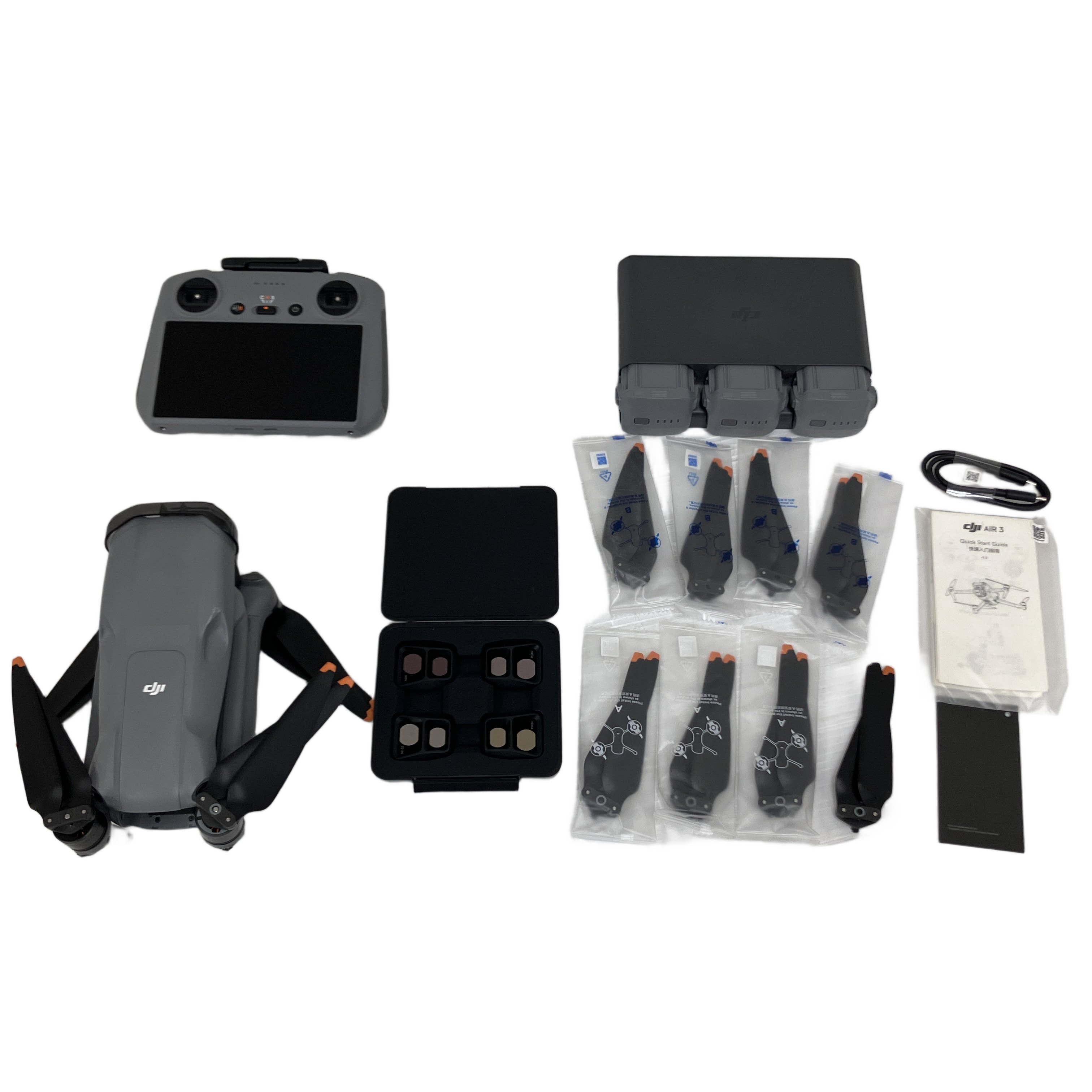 DJI Air 3 EB3WBC RC331 Fly More Combo + NDフィルターセット|広角と中望遠のデュアルカメラを備え、シネマティックな空撮を即座に始められる豪華パッケージ