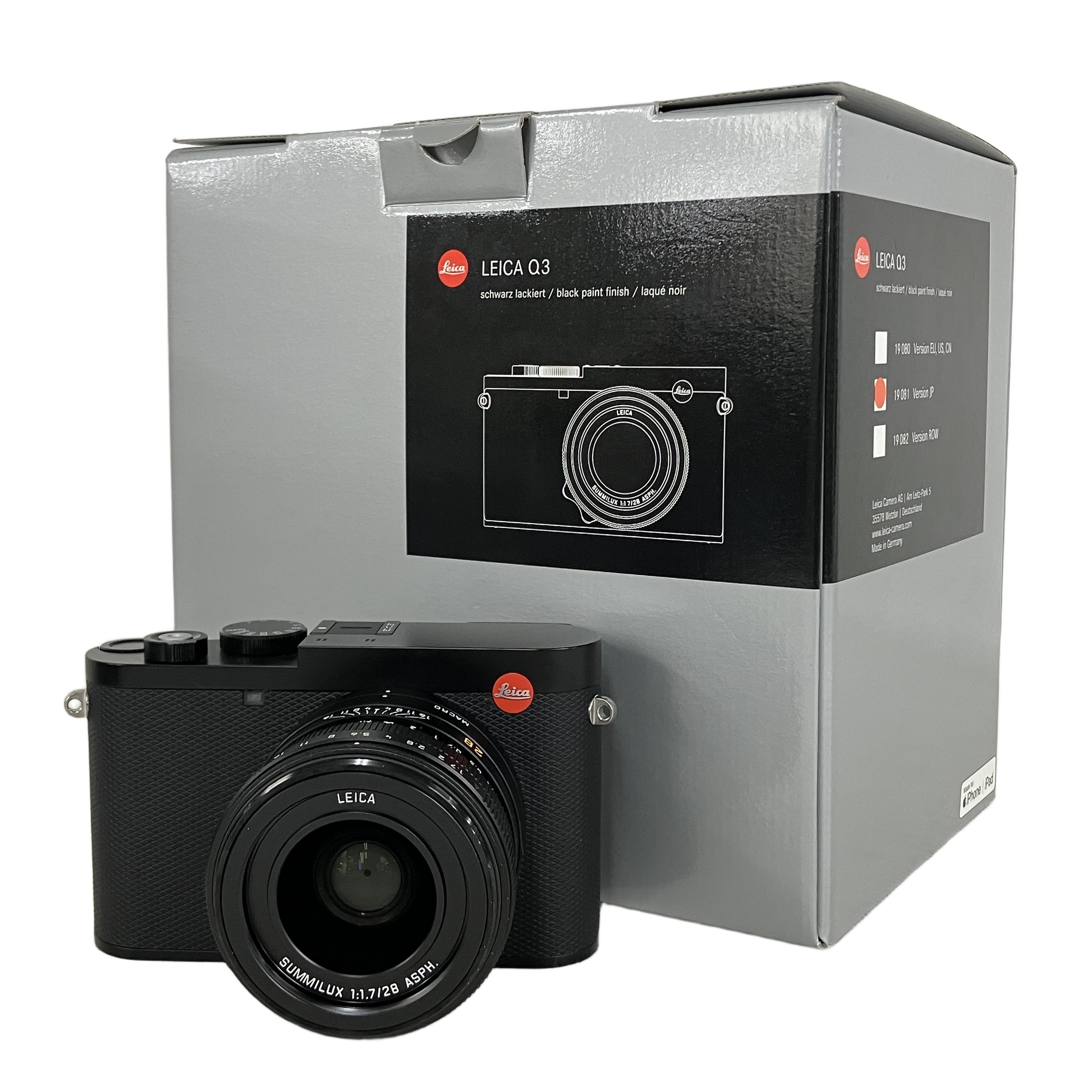 Leica Q3 (19081) 6000万画素 / 8K対応:日常を「伝説」に変える。ズミラックスの魔法と最新技術が融合した、至高のフルサイズ・コンパクト。