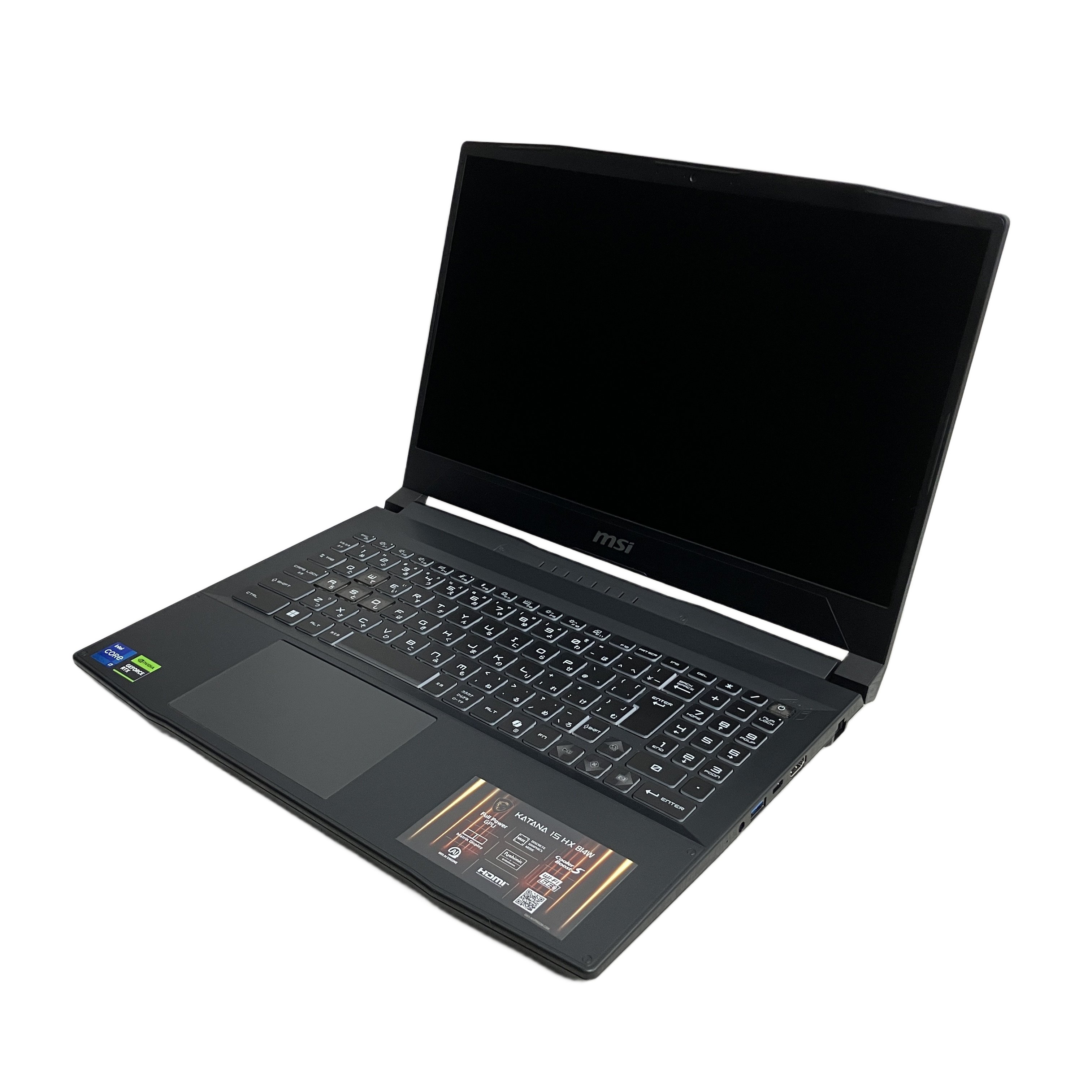 MSI Katana 15 HX B14WFK|Core i7-14650HXと驚異の64GBメモリ搭載、刀のような鋭い切れ味を誇る一台