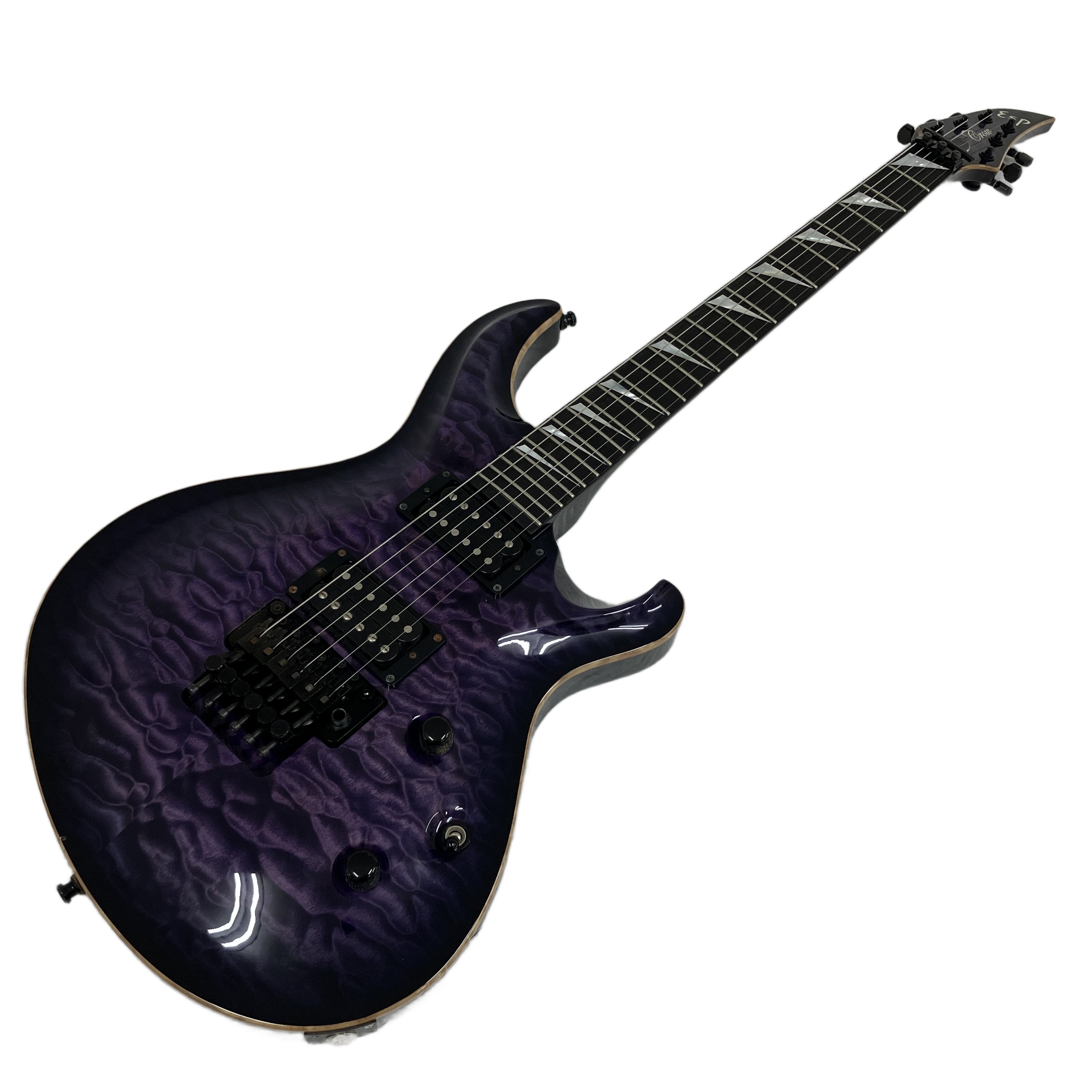 ESP CROW オーダーメイド|漆黒に妖しく輝くアモロス・パープル、BIGBOSSが具現化した唯一無二の芸術的モデル