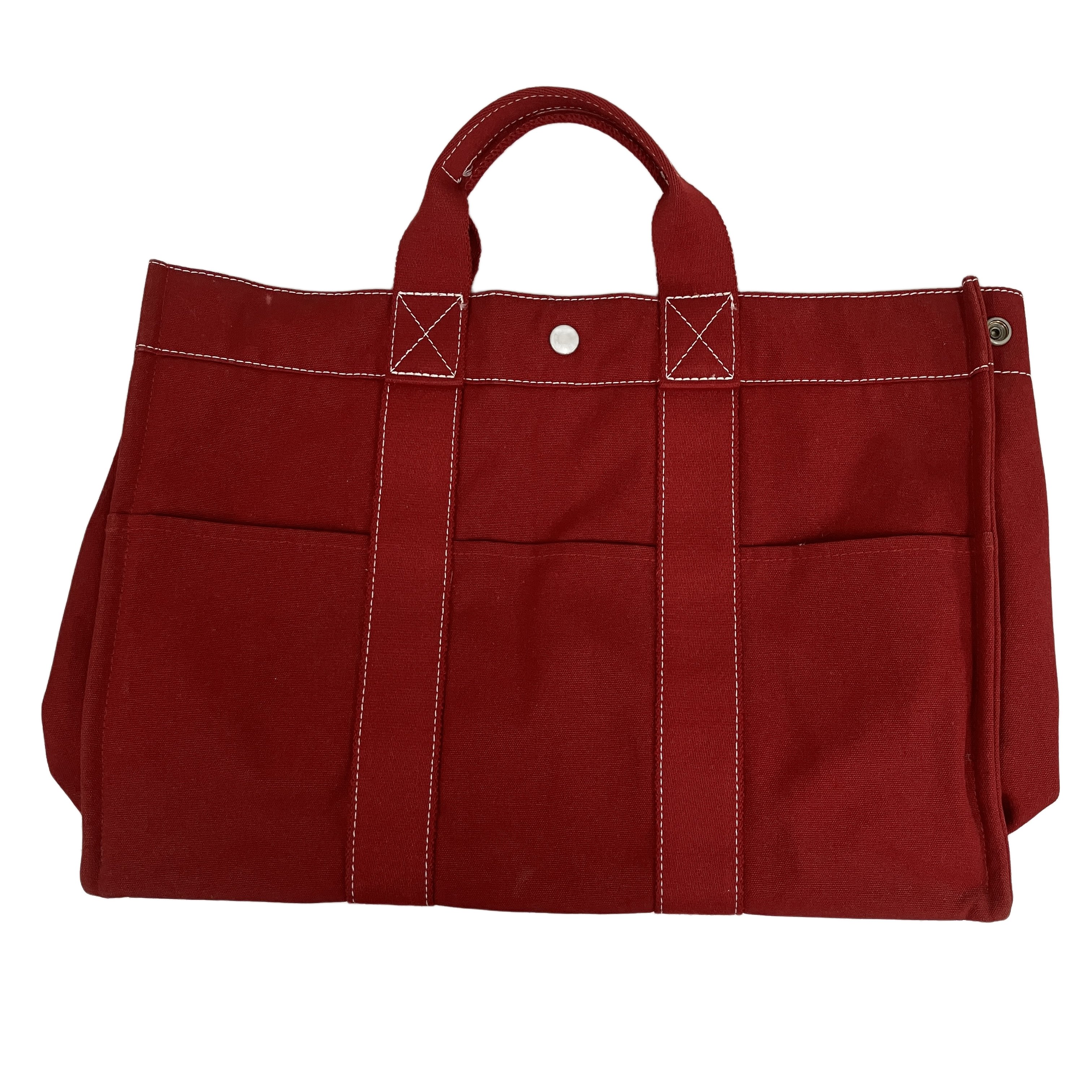 HERMES ドーヴィルMM トートバッグ レッド