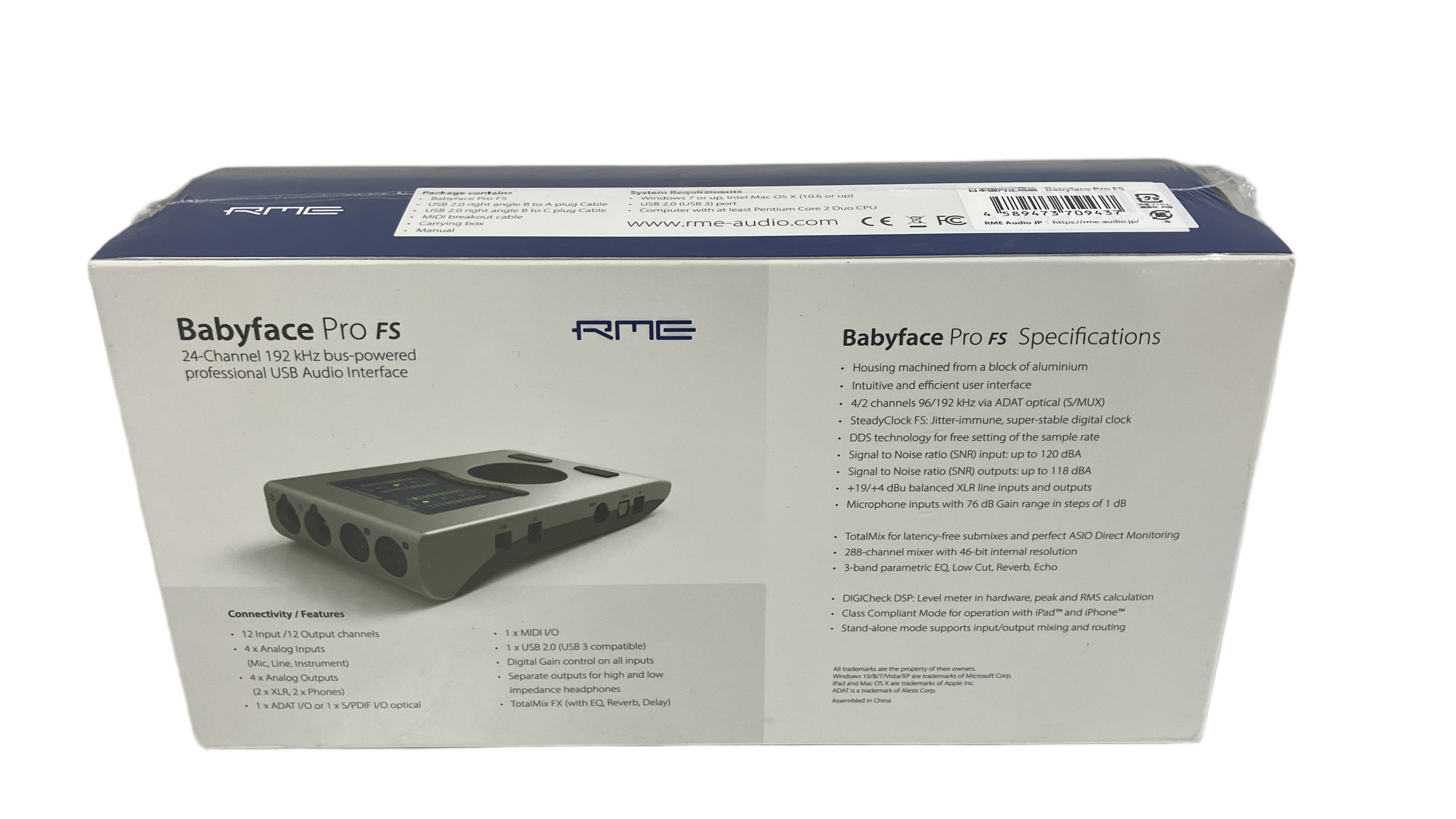 RME Babyface Pro FS|1000兆分の1秒の精度、圧倒的な解像度と信頼性を誇るプロフェッショナル・モバイルの頂点