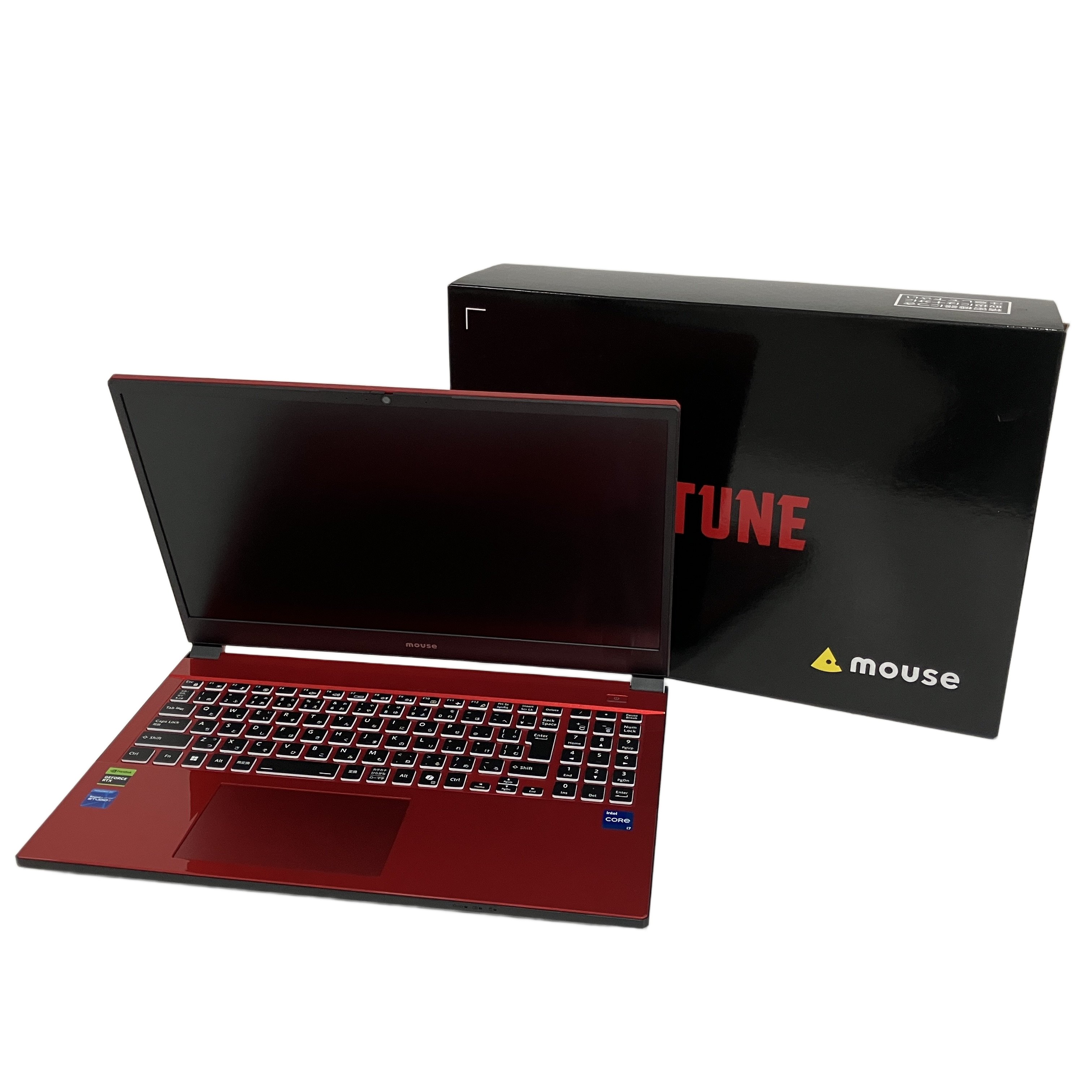 mouse G-Tune P5-I7G70RD-C (15.6型 WQHD 165Hz / Core i7 / メタリックレッド):スポーツカーのような真紅のボディに、最新世代の猛烈なパワーを。視線を釘付けにする至高のゲーミングノート。
