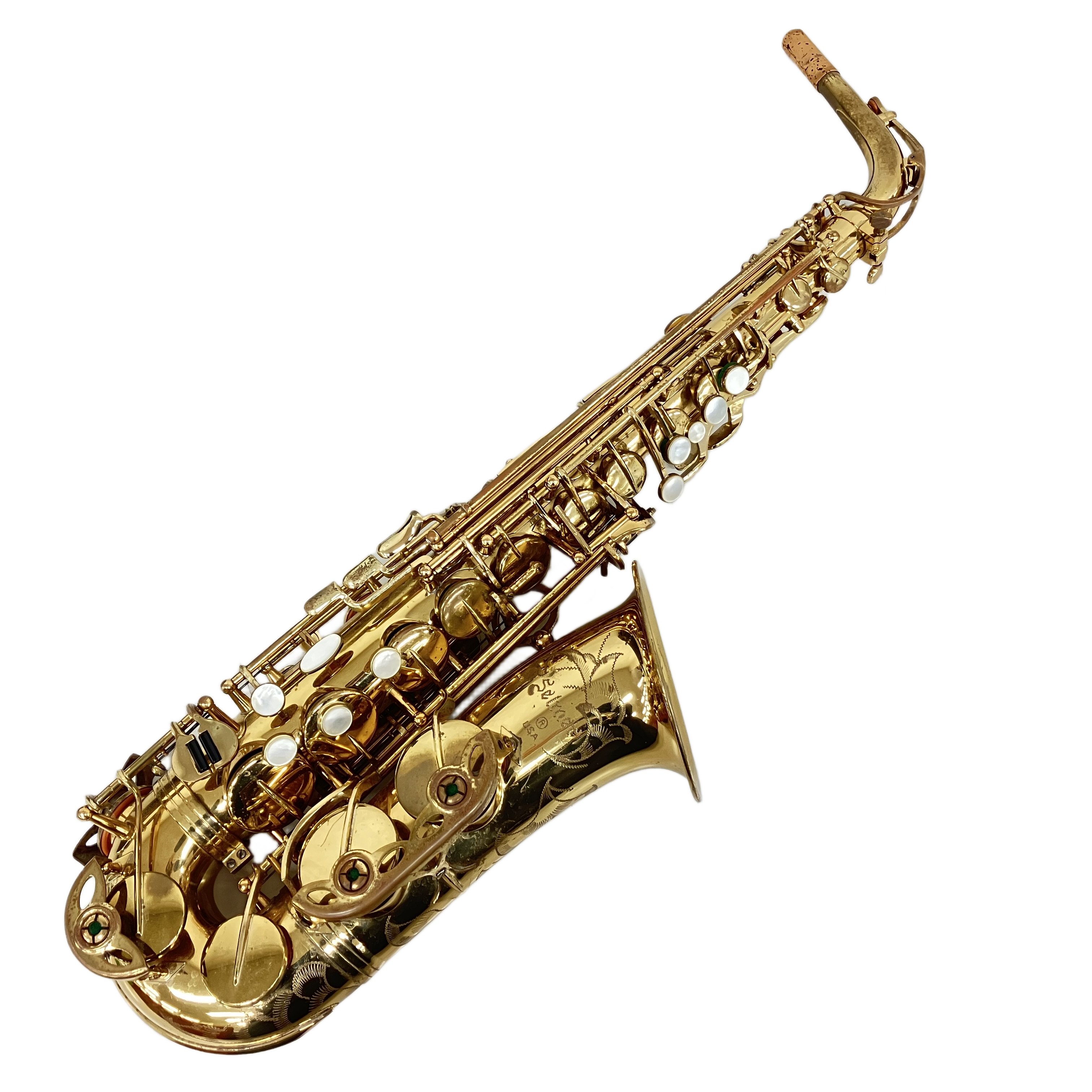 SELMER USA OMEGA アルトサックス (セルマー オメガ / 彫刻入り):ヴィンテージの風格を纏うレストアベース。太くダークな「あのアメリカの音」をあなたの手で蘇らせる。