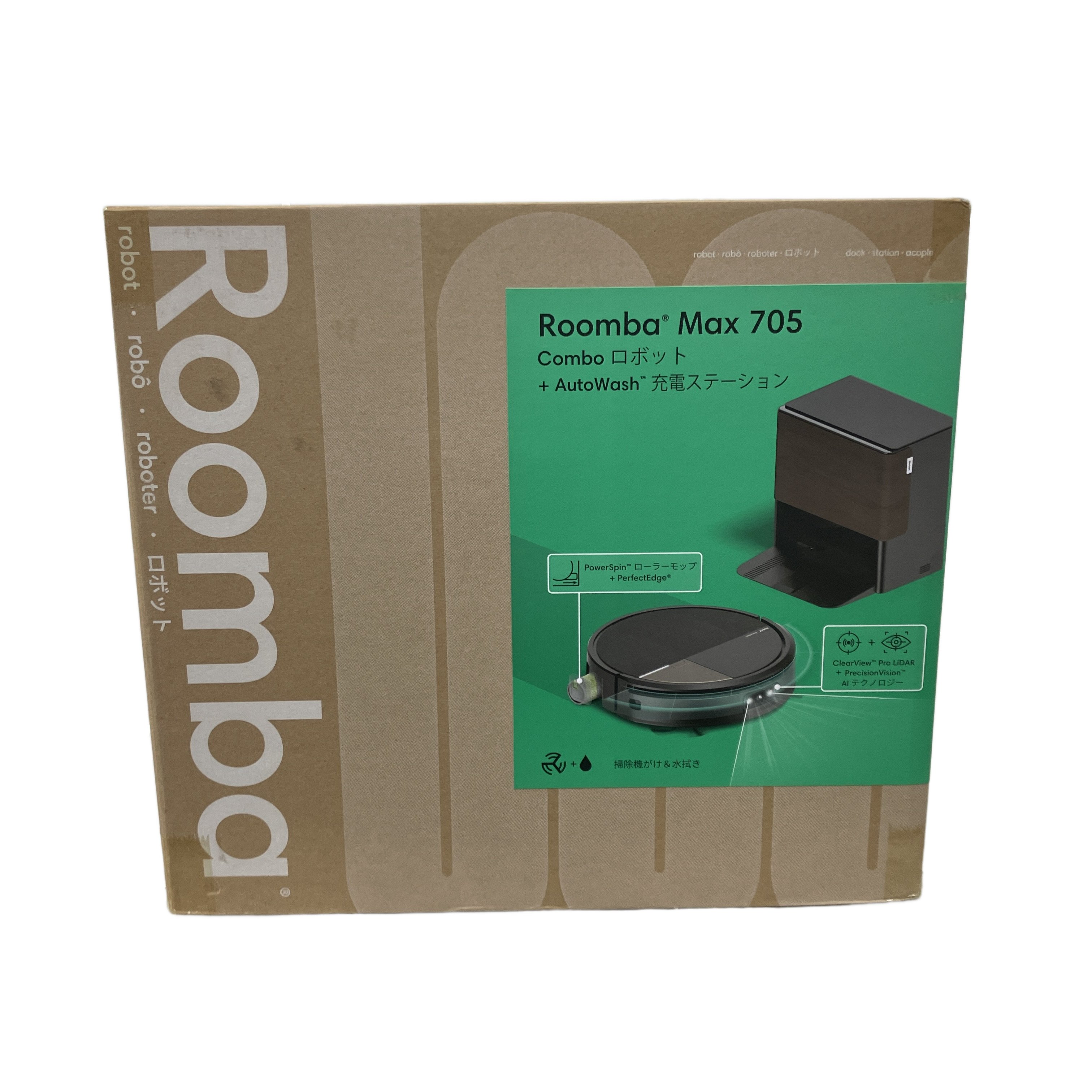 iRobot Roomba Max 705 Combo + AutoWash X185060 (ロボット掃除機/ステーション付):床掃除という概念を消し去る。モップの洗浄からゴミ捨てまでを自動化する、ルンバの最高到達点。
