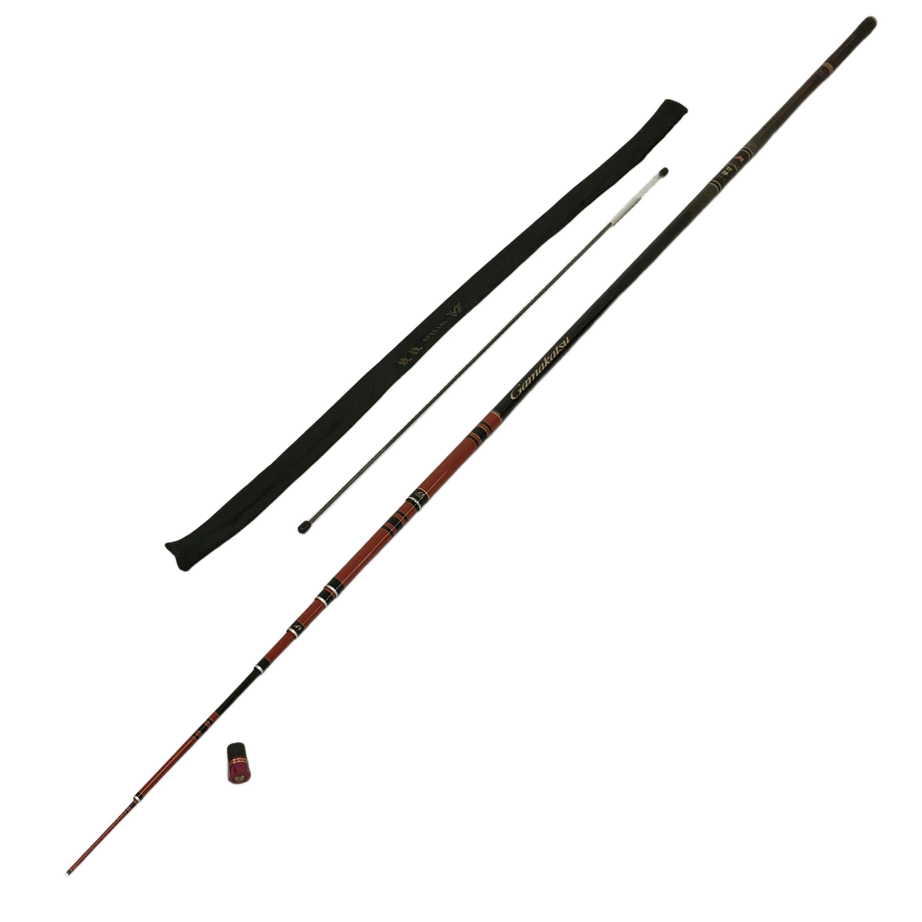 がま鮎 競技スペシャルV7 引抜早瀬8.5m|究極の操作性と感度、2本の替え穂先で広がる攻めの領域