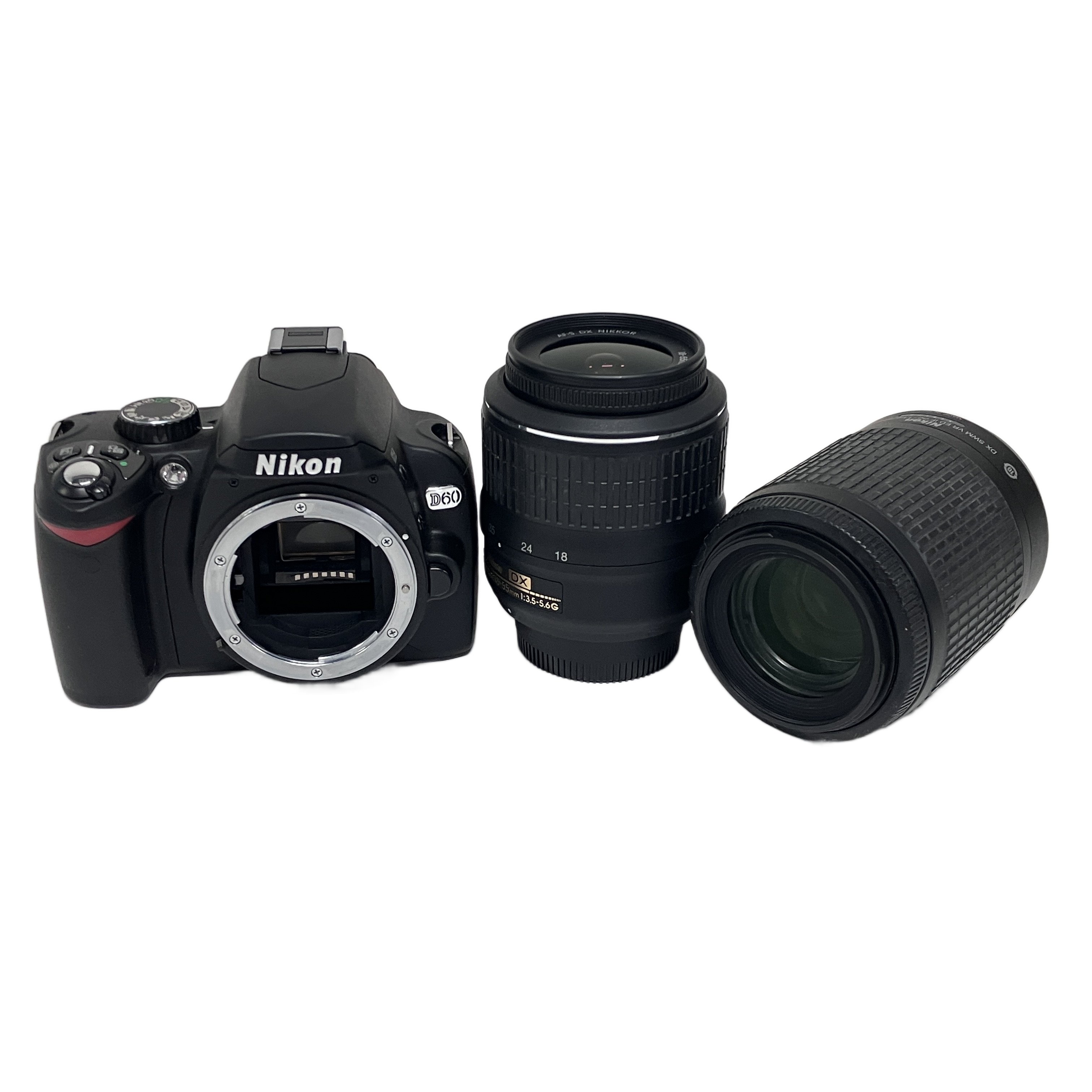 NIKON D60 デジタル一眼レフカメラ 18-55mm/55-200mm