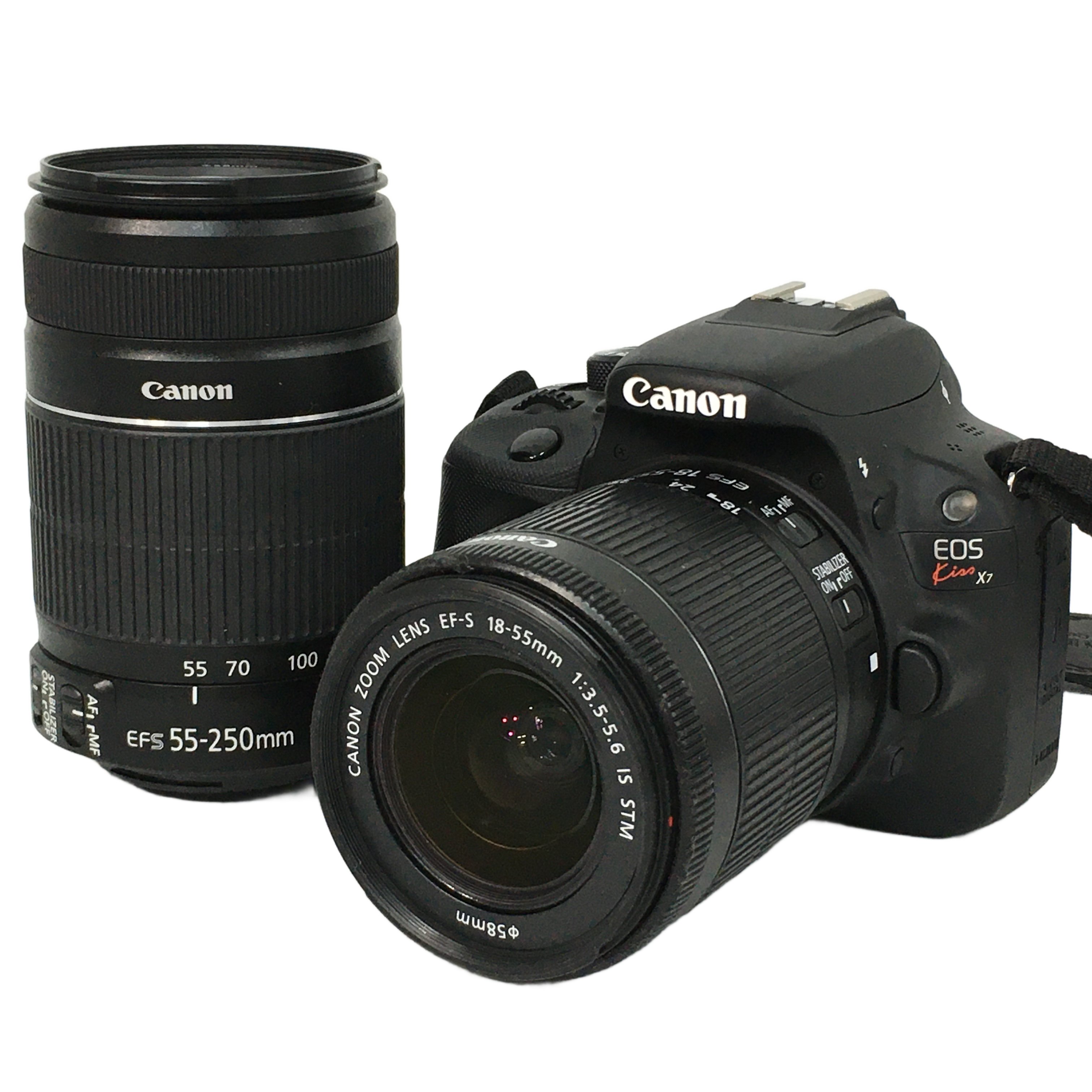 CANON EOS Kiss X7 デジタル一眼レフカメラ 18-55 55-250