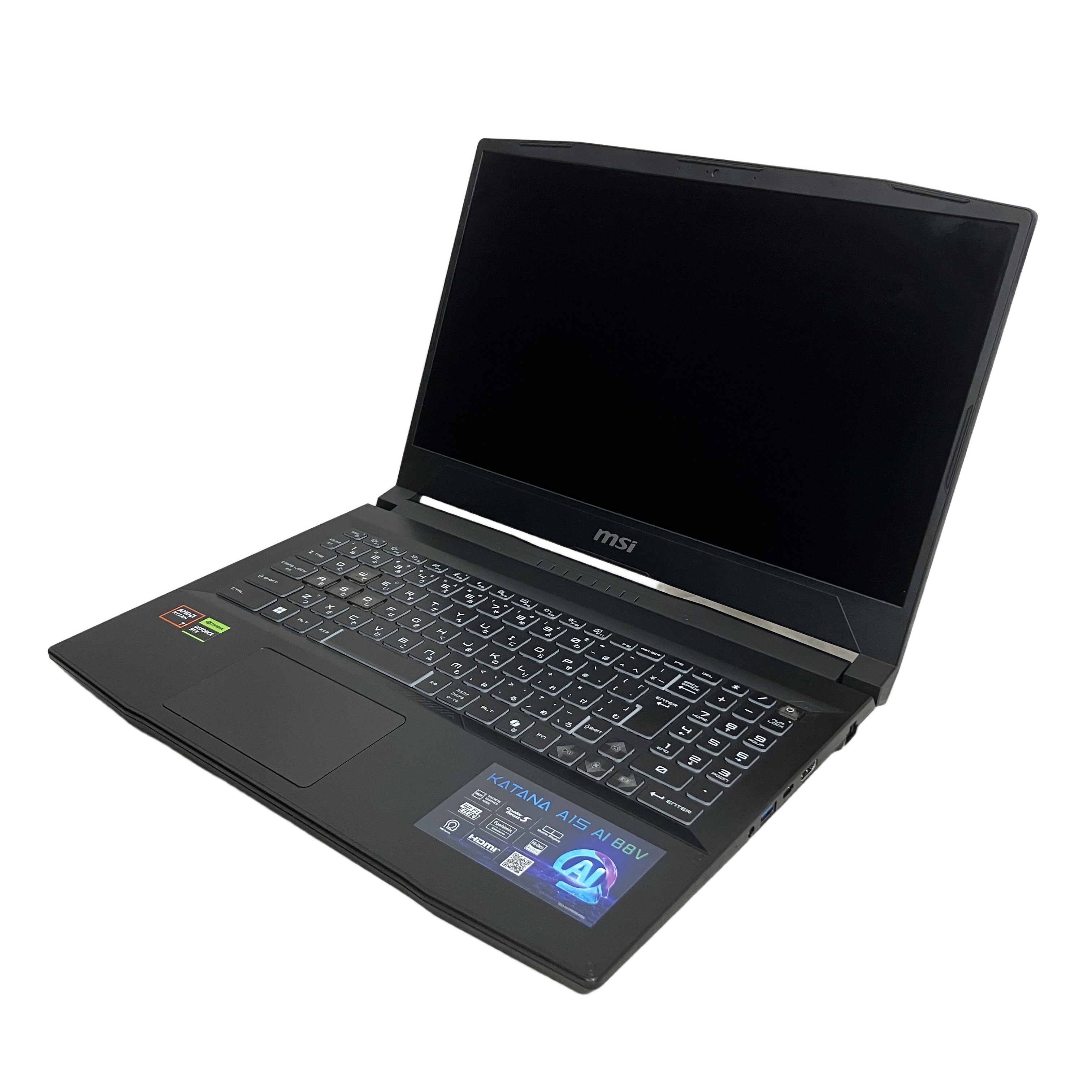 MSI Katana A15 AI B8VE:AI専用プロセッサを内蔵したRyzen 7とRTX 4050を搭載し、次世代のゲーム体験をスマートに加速させる1台
