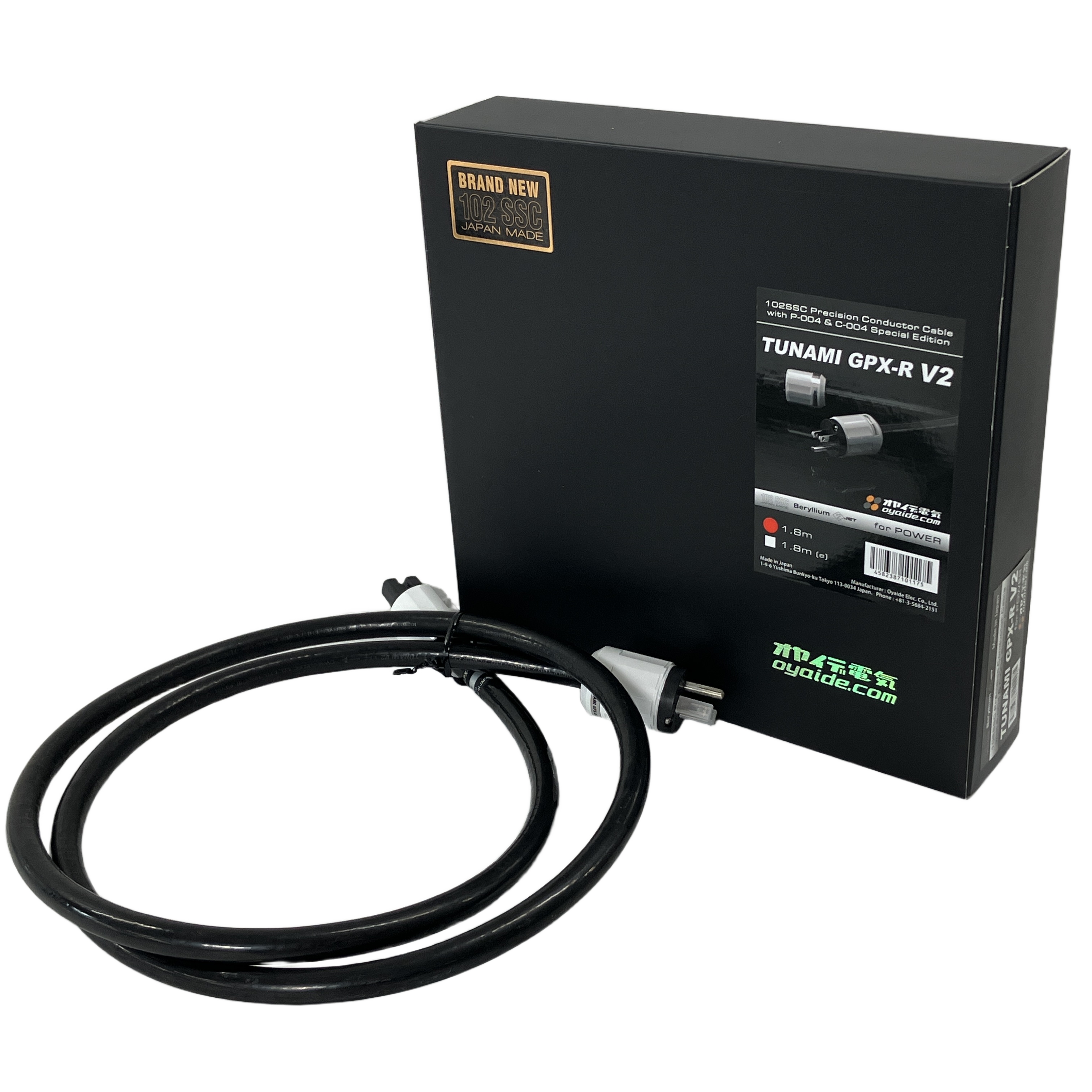 OYAIDE TUNAMI GPX-R V2 1.8m 電源ケーブル