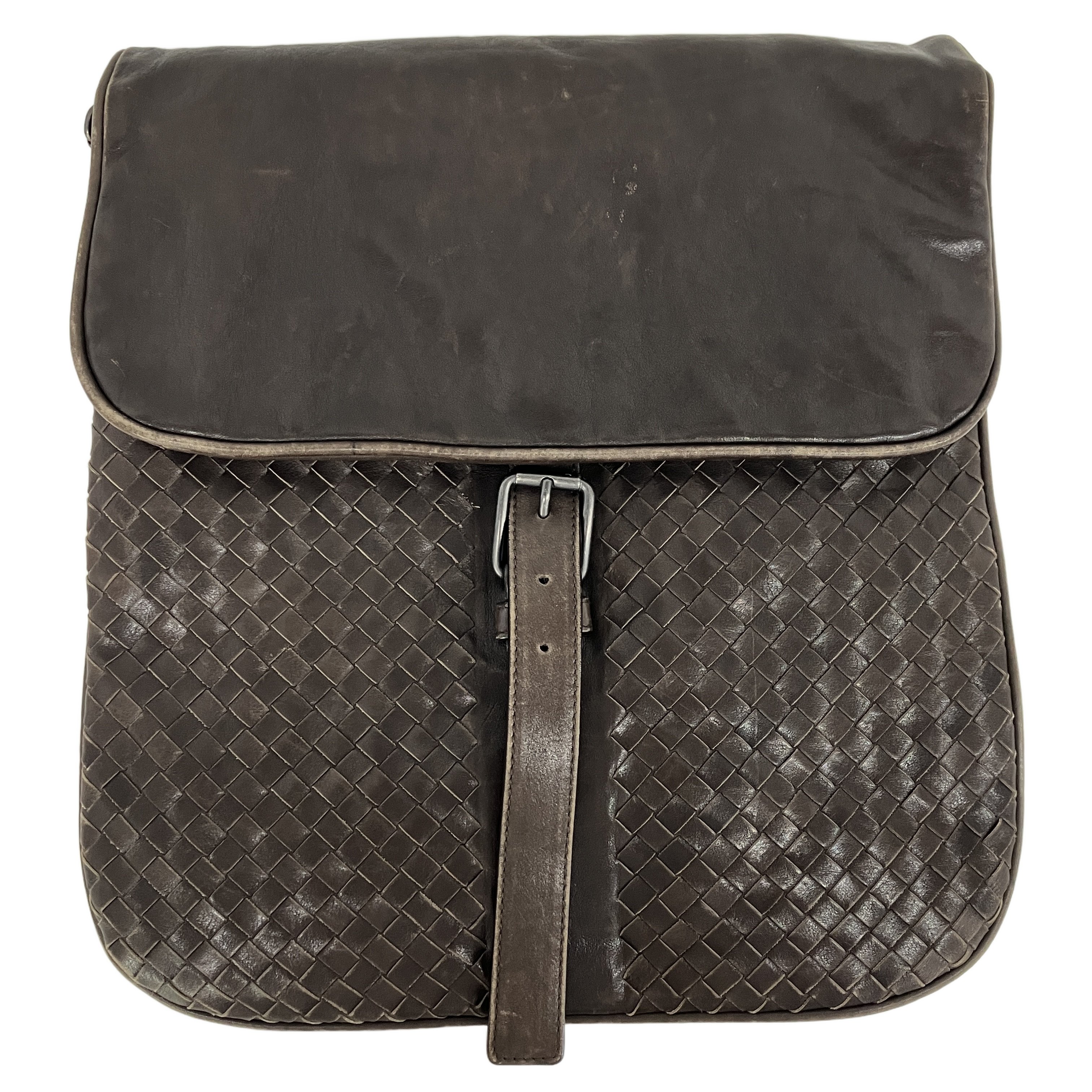 BOTTEGA VENETA イントレチャート ショルダーバッグ ブラウン