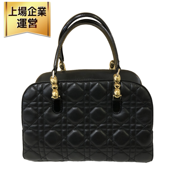 DIOR レディディオール カナージュ マリスパール ハンドバッグ ブラック