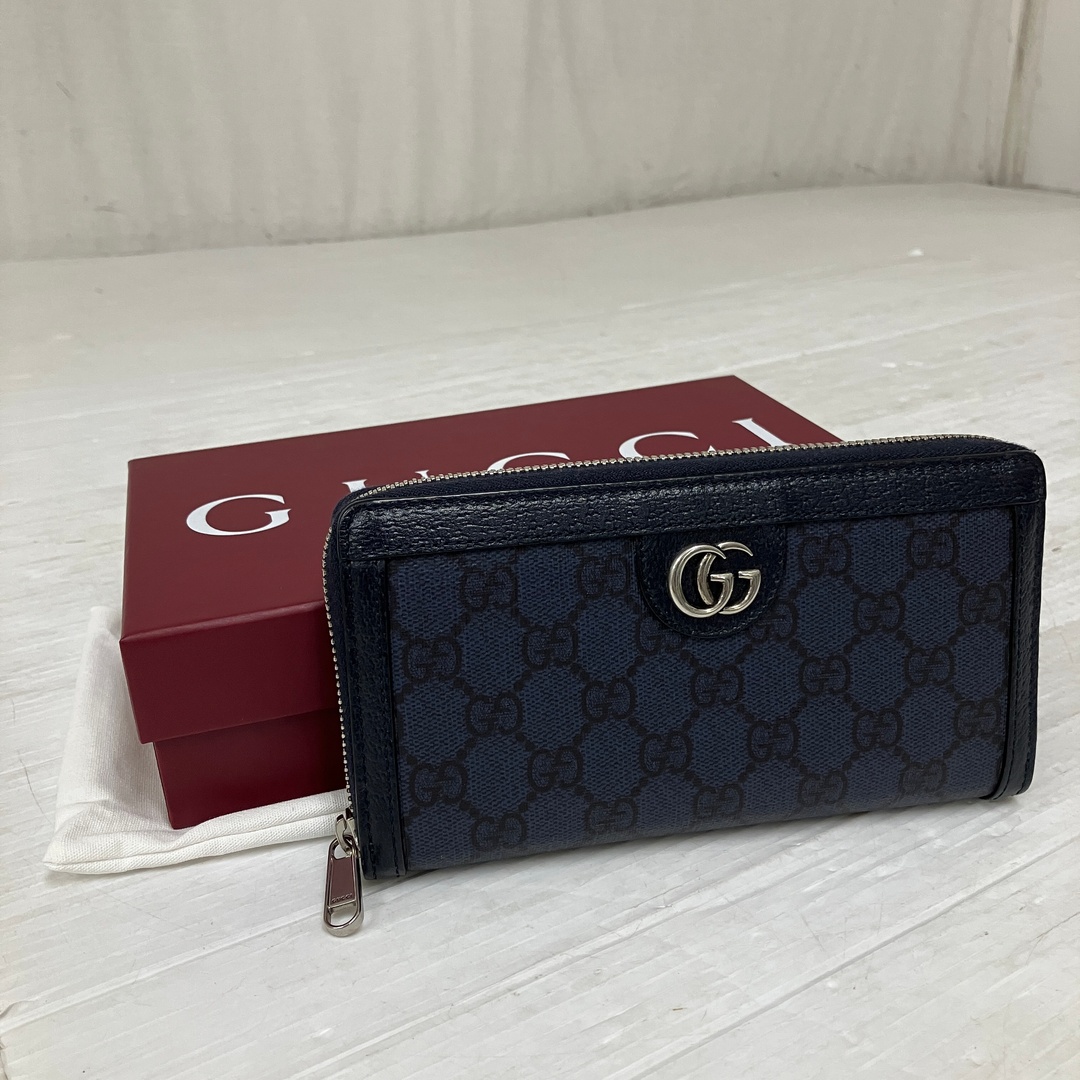 GUCCI GGスプリーム 長財布 ラウンドファスナー