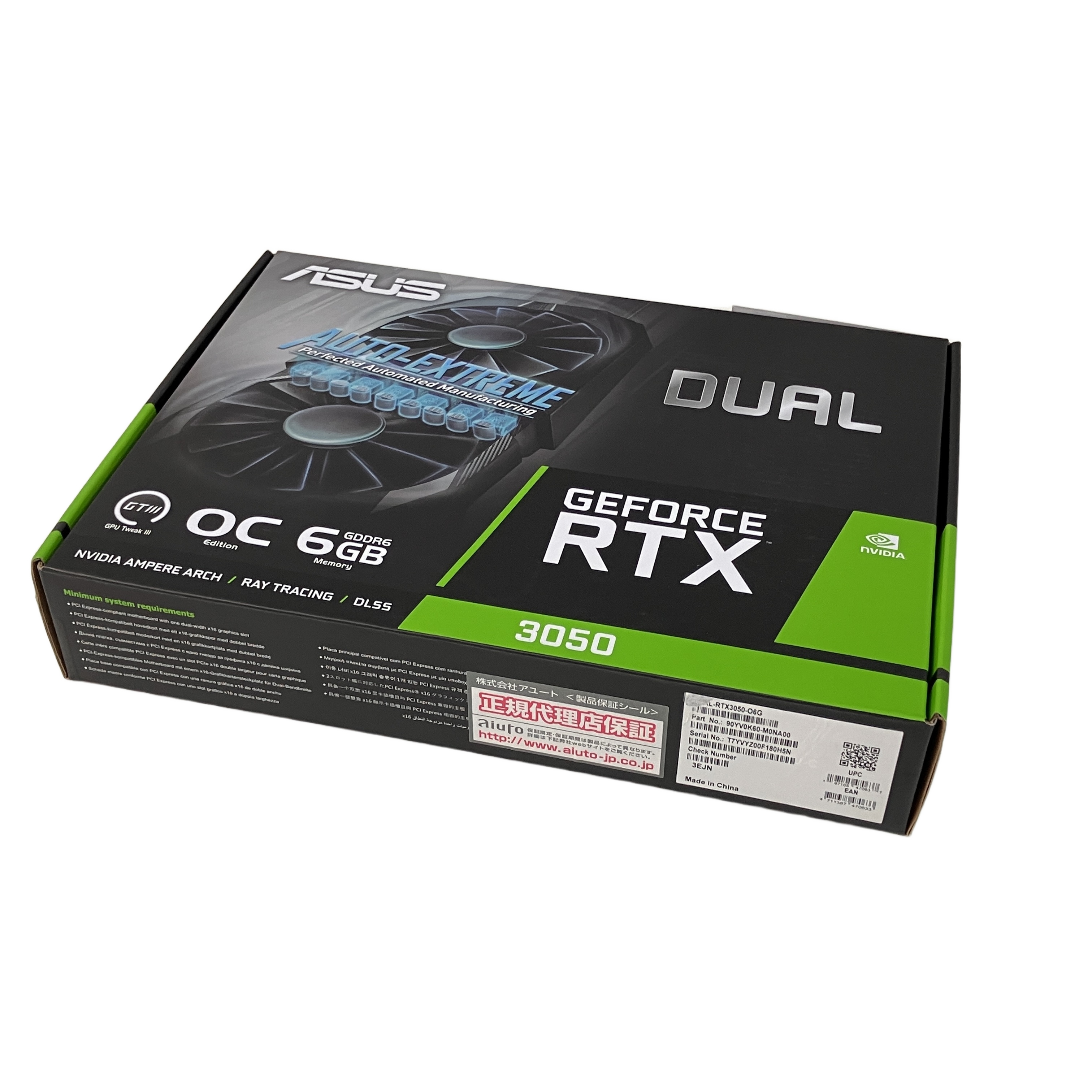 ASUS GeForce RTX 3050 グラフィックボード 6GB