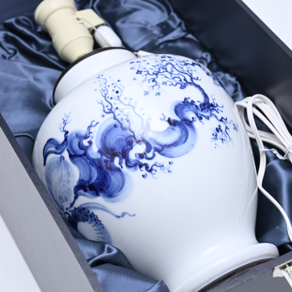 MEISSEN ブルー テーブルランプ