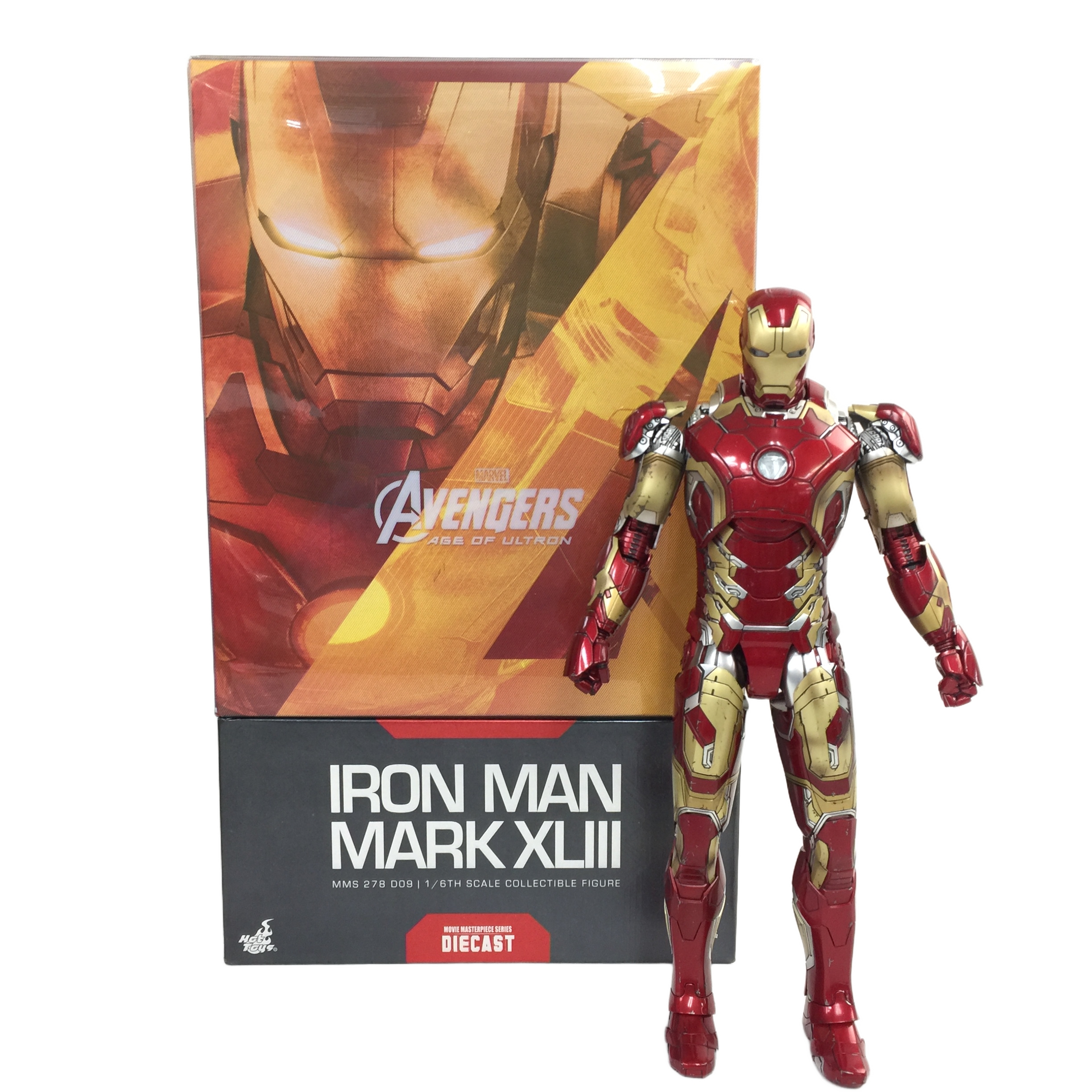 Hottoys MM#278D09 ムービー・マスターピース アベンジャーズ エイジ・オブ・ウルトロン アイアンマン マーク43 アクションフィギュア 中古