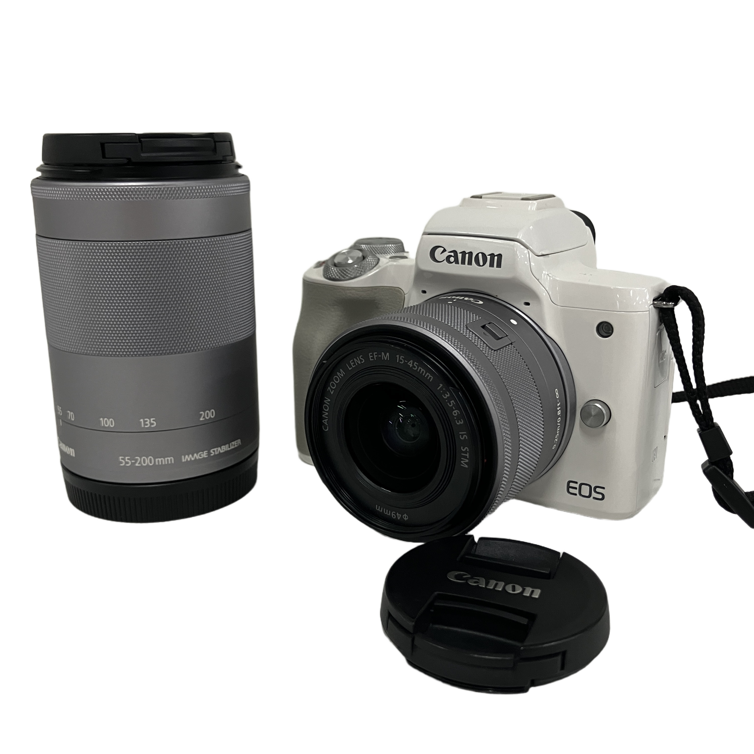 CANON EOS Kiss M ミラーレスデジタル一眼カメラ 15-45mm 55-200mm