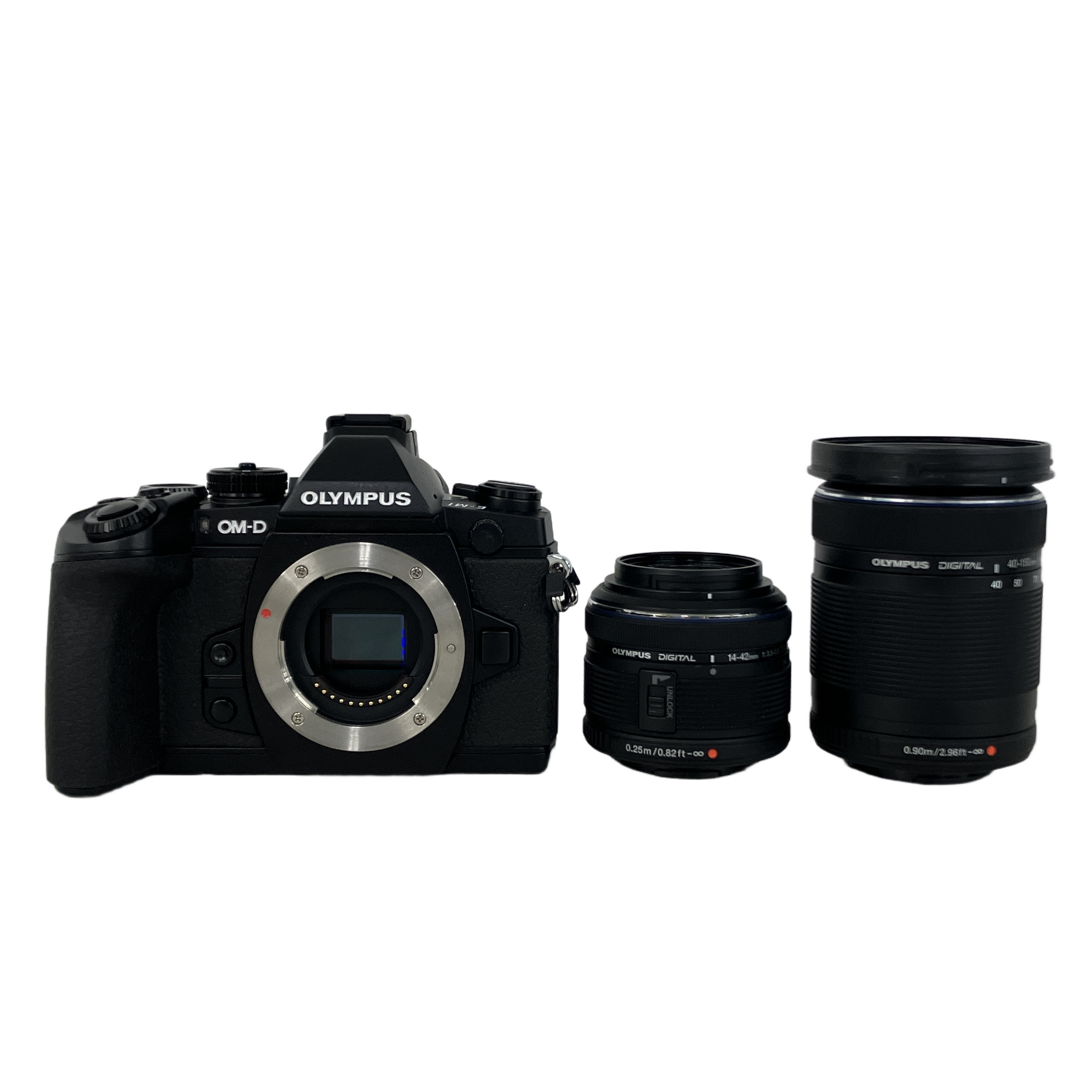 OLYMPUS OM-D E-M1 ミラーレス一眼レフカメラ 15mm/14-42mm/40-150mm