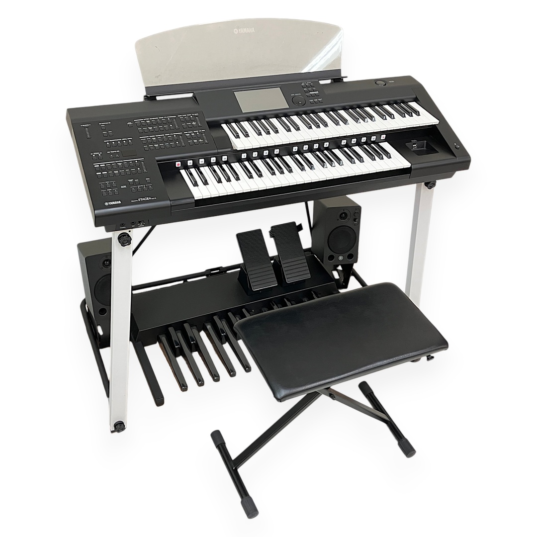 YAMAHA ELC-02 (2020年製 / バージョン 2.13 / フルセット):エレクトーンの圧倒的な表現力を、もっと軽快に、もっと自由に。スピーカー・ペダル完備のカジュアル・ステージア。