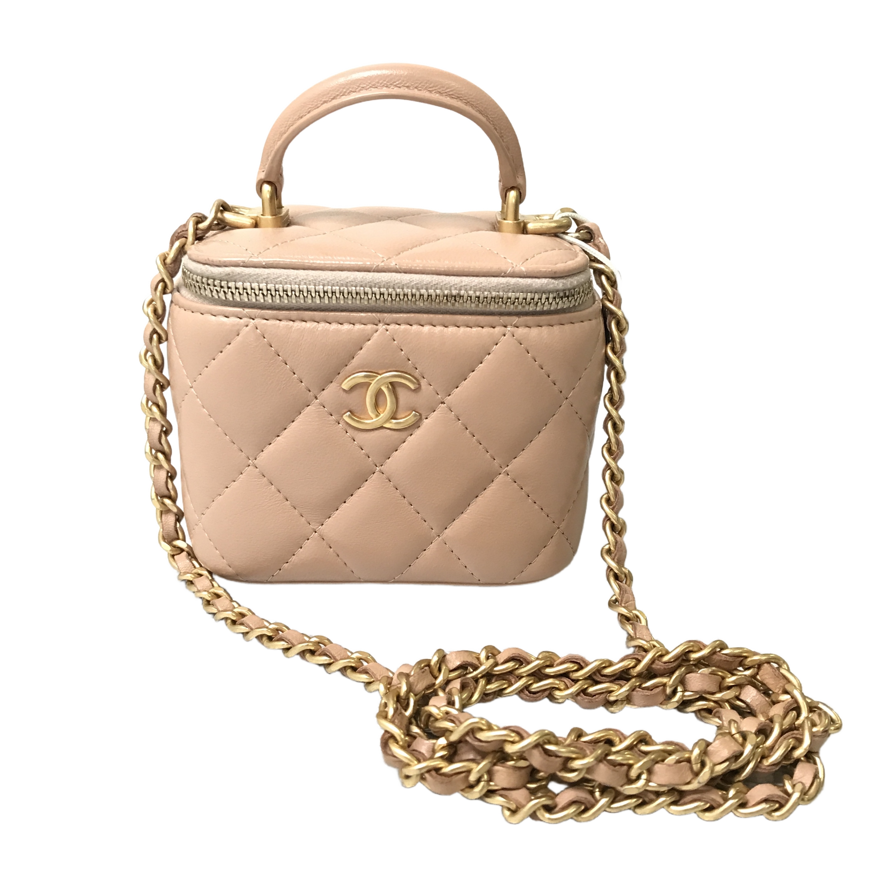 CHANEL ラムスキン ミニ バニティ ショルダーバッグ