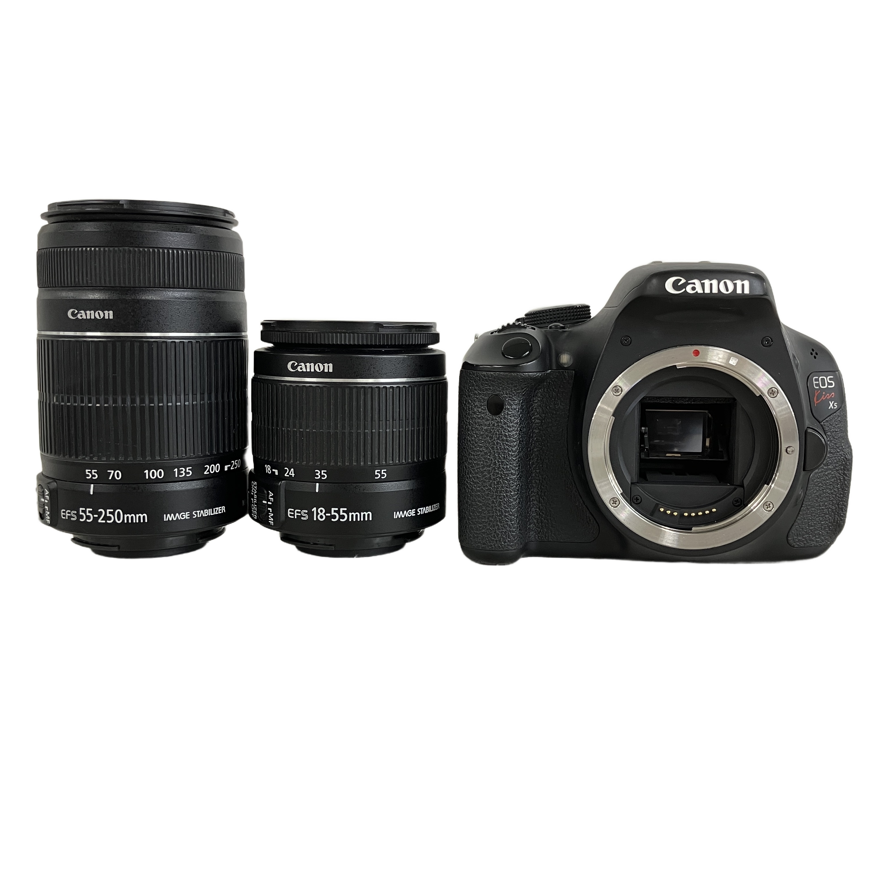 CANON EOS Kiss X5 カメラ 18-55mm/55-250mm