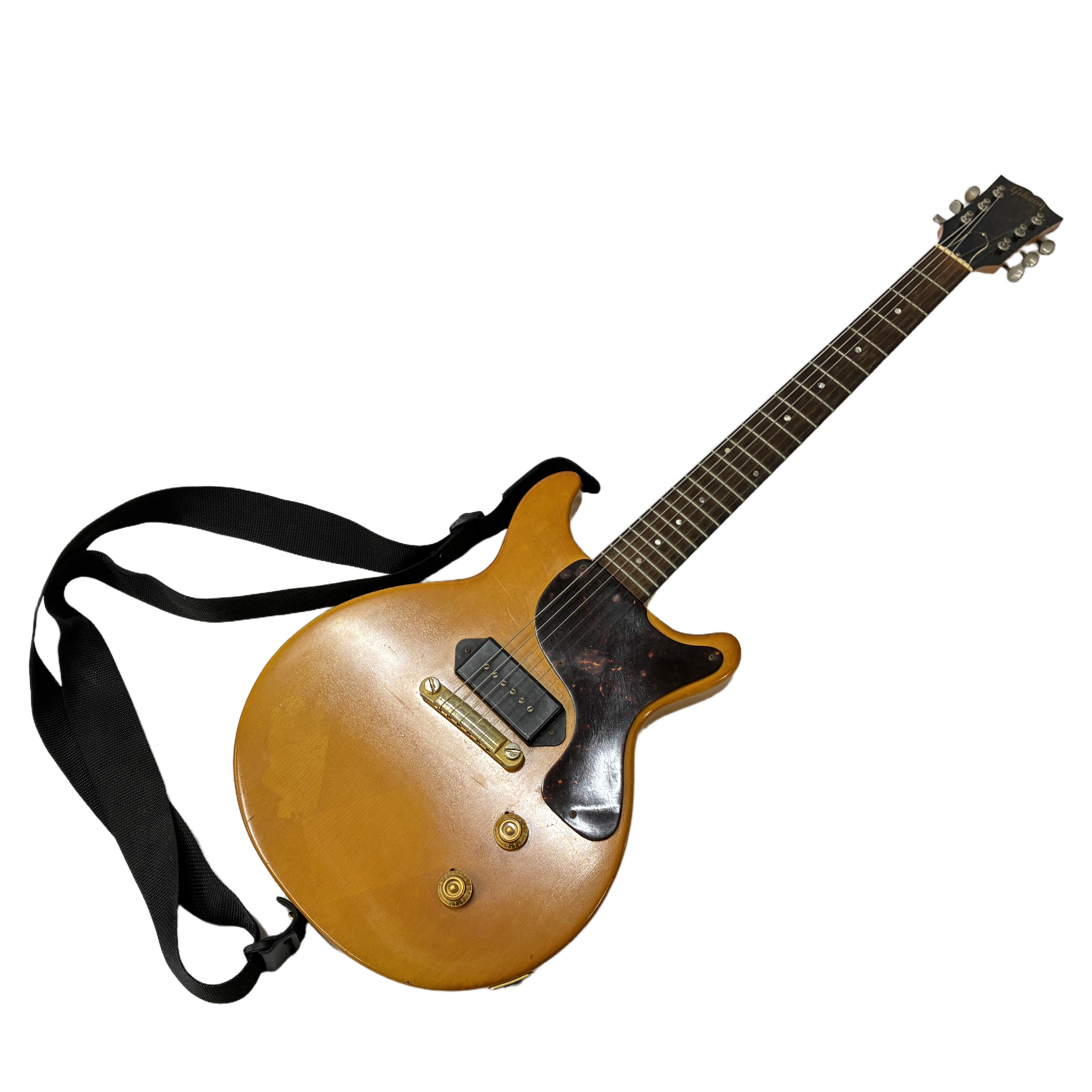 Gibson Les Paul Junior Double Cutaway TV Yellow (1988年製)：1基のP-90とマホガニーが織りなす直感のトーン。ハイポジションを支配するダブルカッタウェイの傑作。