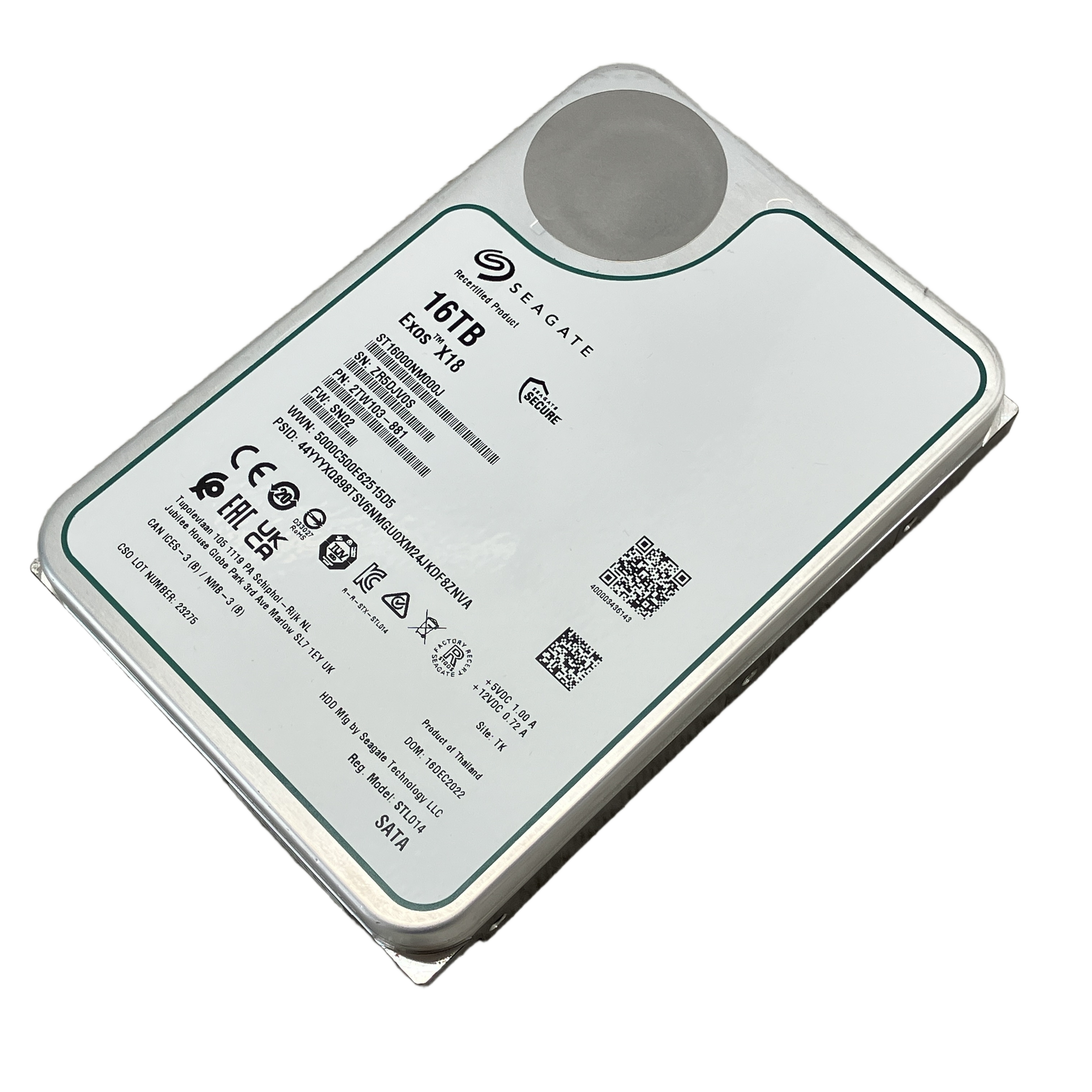 SEAGATE ST16000NM000J Exos X18 内蔵ハードディスク 16TB