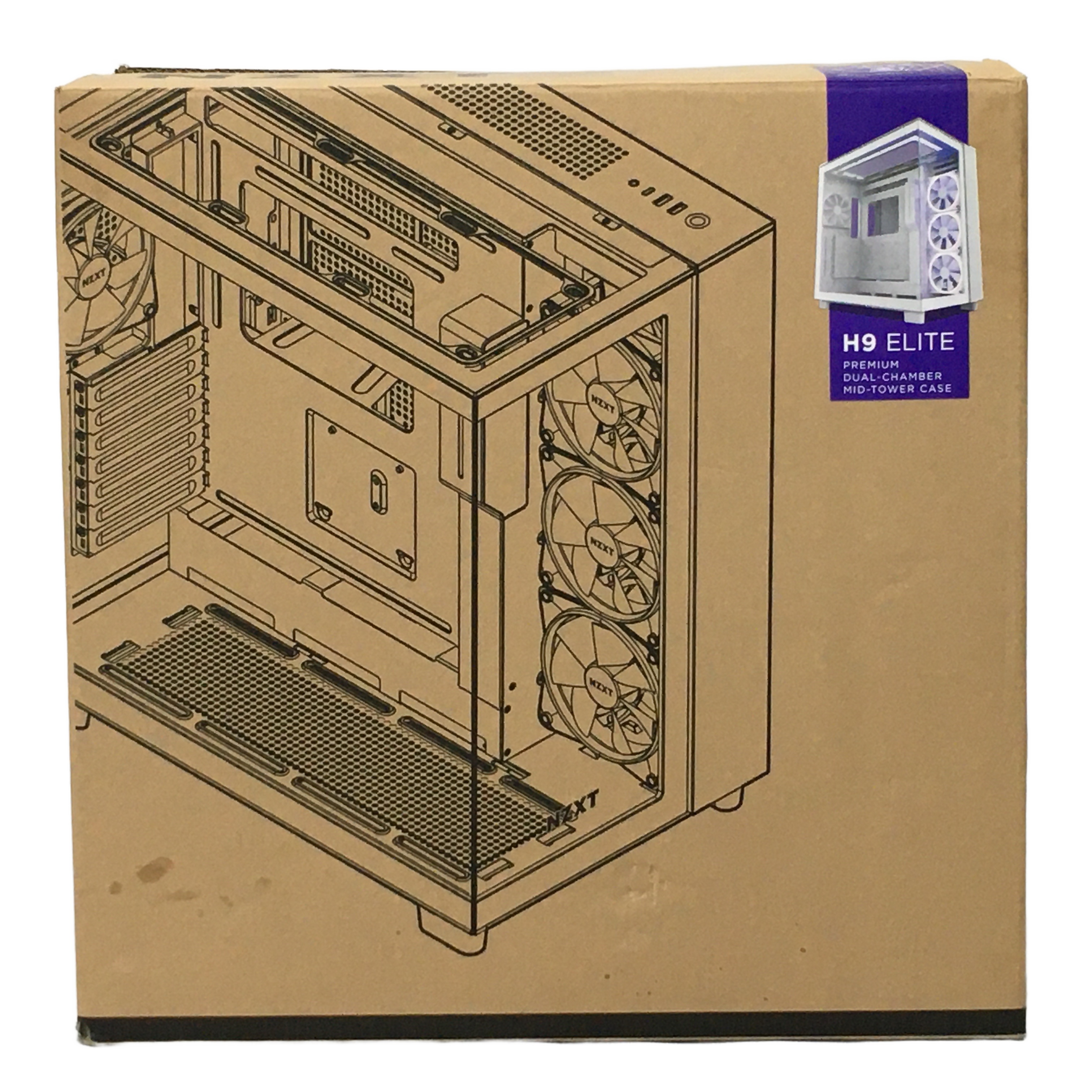NZXT H9 Elite CM-H91EW-01 ミドルタワー型 PCケース 強化ガラス ホワイト 未使用