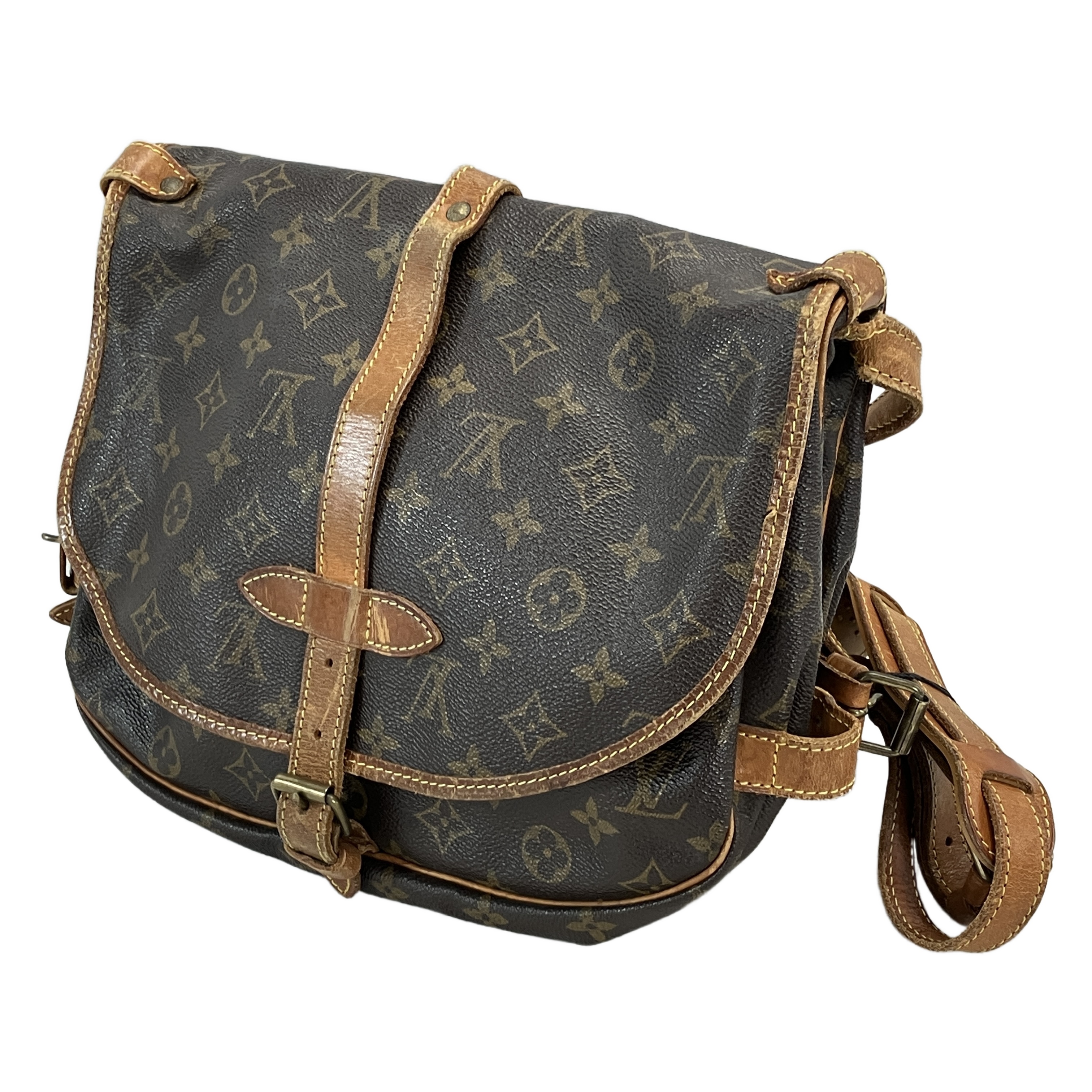 LOUIS VUITTON M42256 モノグラム ソミュール30 ショルダーバッグ
