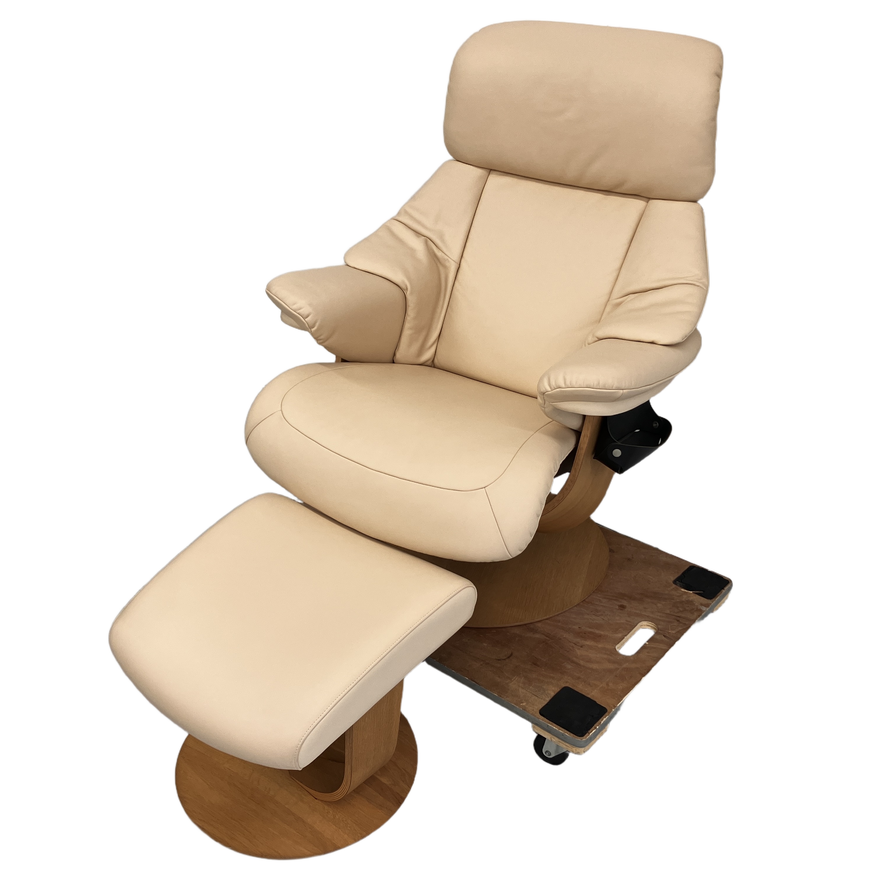 karimoku RU7300 RU0106 リクライニング チェア オットマンセット 家具 カリモク 中古 良好