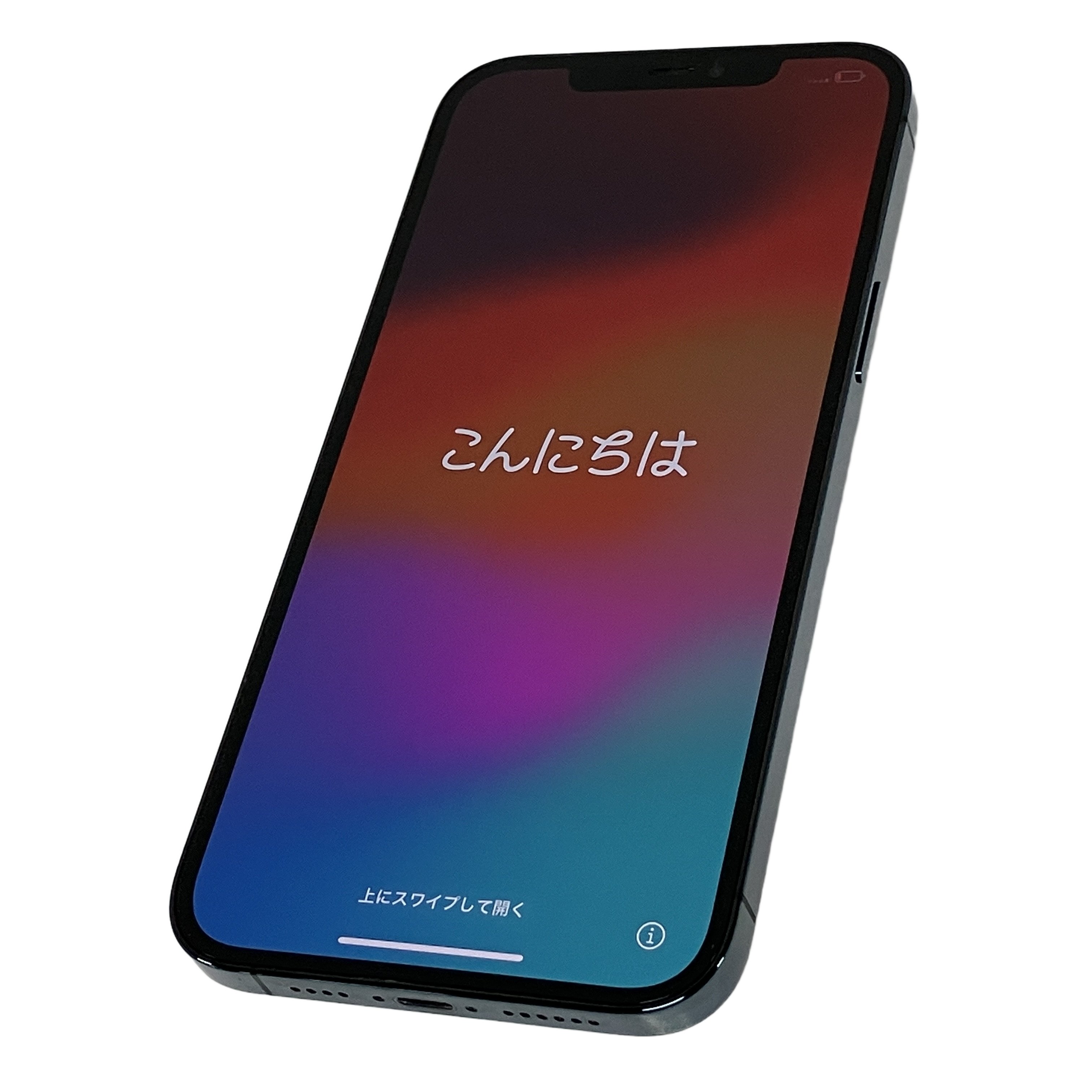 Apple MGCX3J/A iPhone12 Pro Max スマートフォン 携帯 電話 128GB 6.7インチ パシフィックブルー SIMロック無 中古