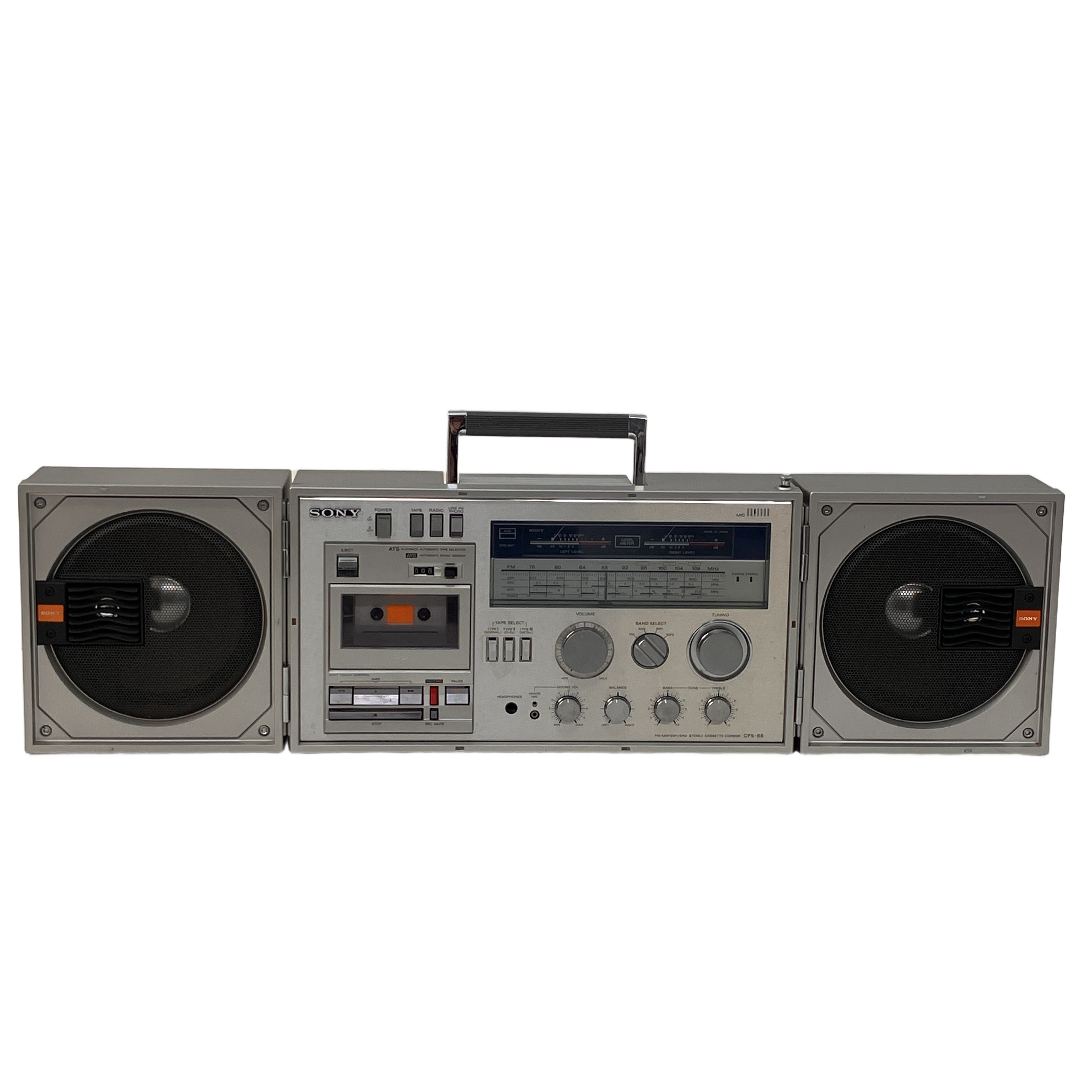 SONY ソニー CFS-88 ステレオ ラジオカセットコーダー 大型ラジカセ 折り畳み式 音響機器 中古 訳あり
