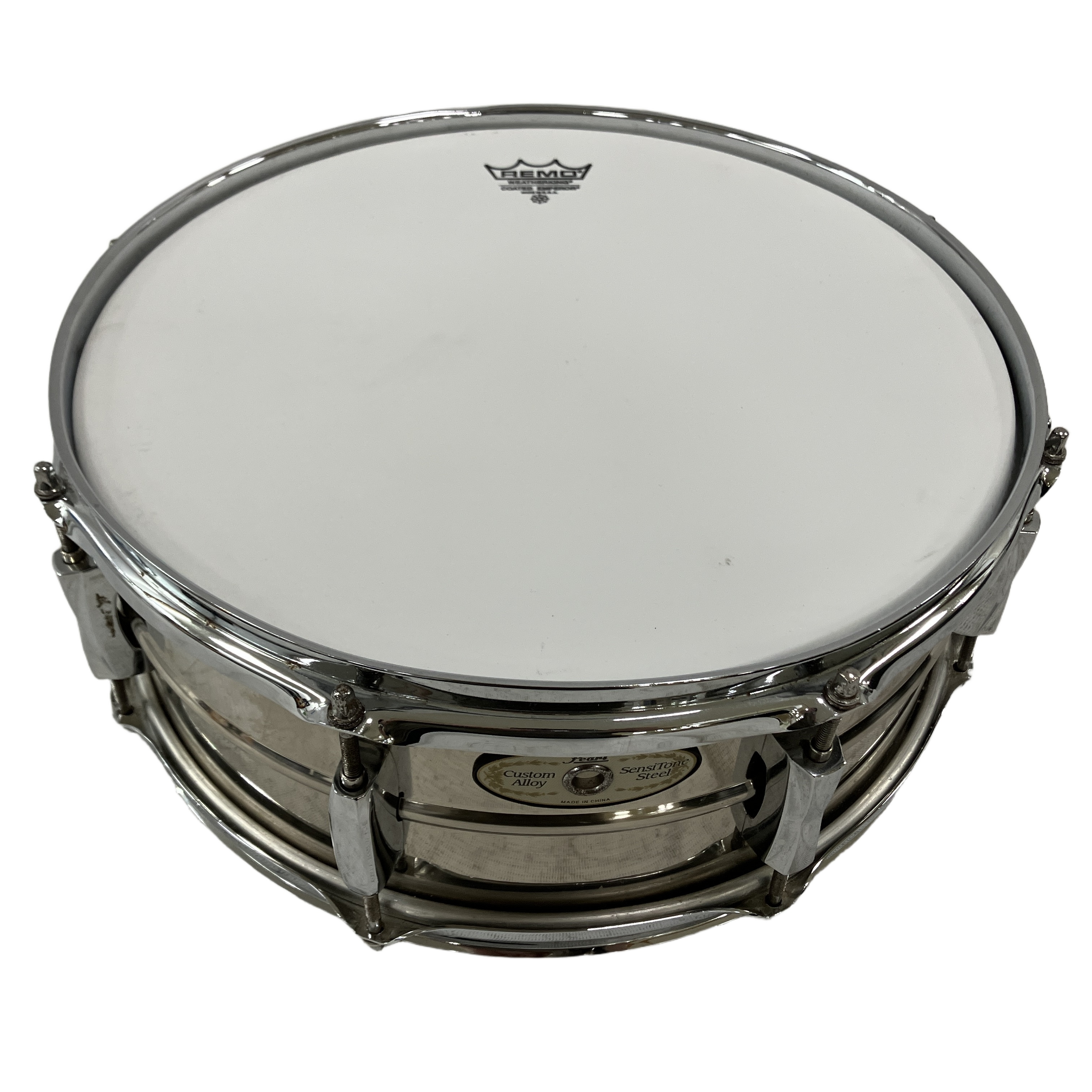 Pearl パール Custom Alloy SteelShell SensiTone スネアドラム 中古