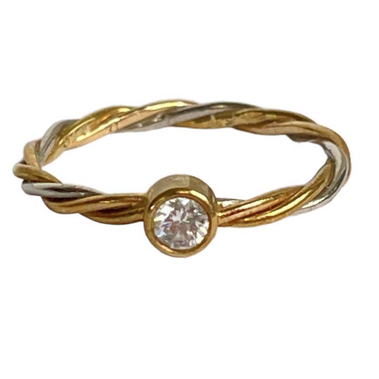 COのため期限までヤフオク6088299-2 Cartier ツイストリング ダイヤ 750