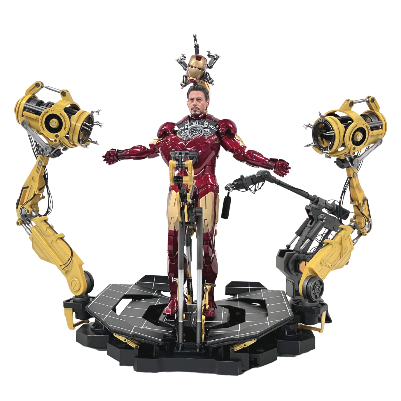 Hot Toys ホットトイズ ムービー・マスターピース 1/6 MMS160 アイアンマン2 パワードスーツ装備機 フィギュア付き 完成品 ケースつき 中古
