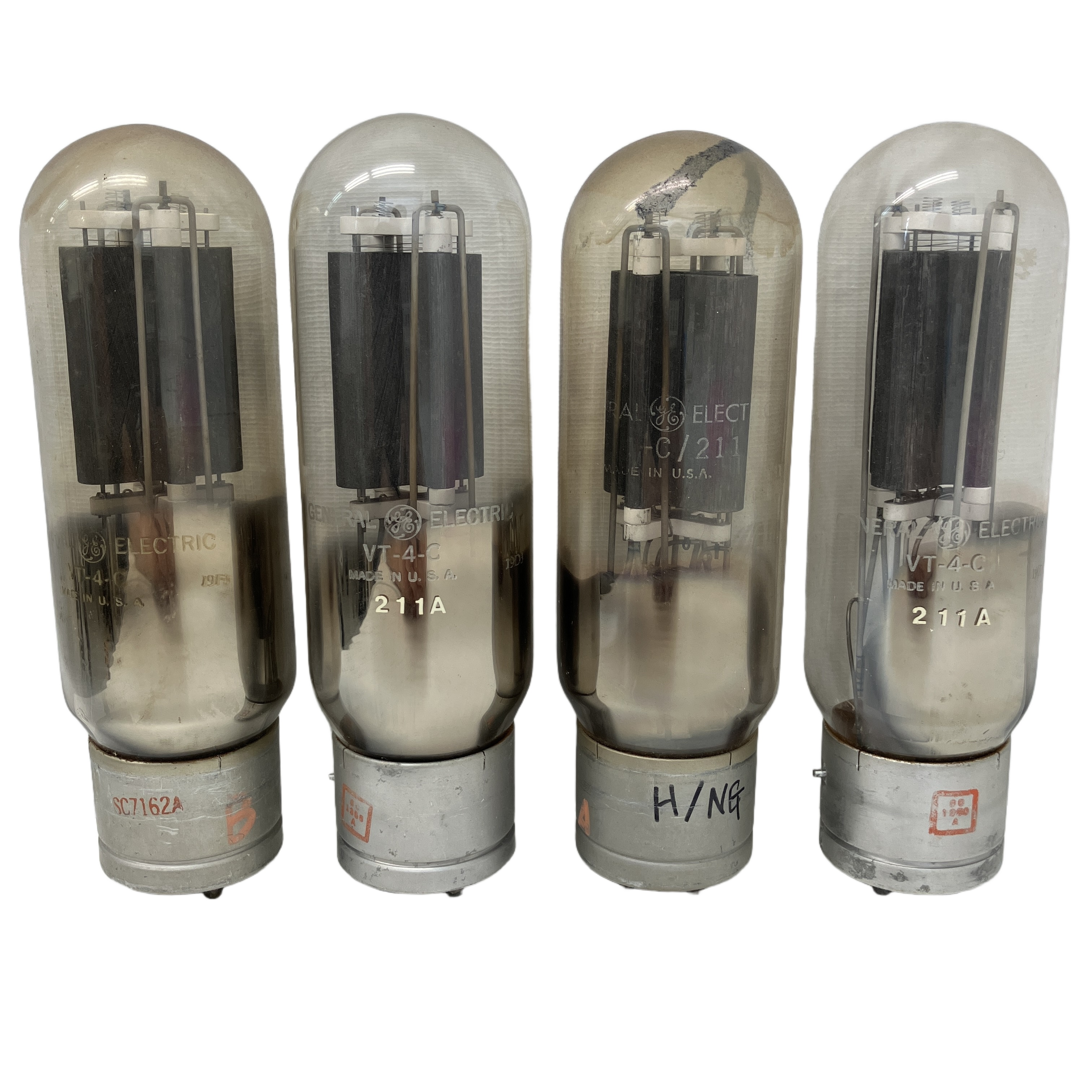 ★GE製真空管 VT-4-C (211/211A) 4本セット(部品取りや研究用に)★
