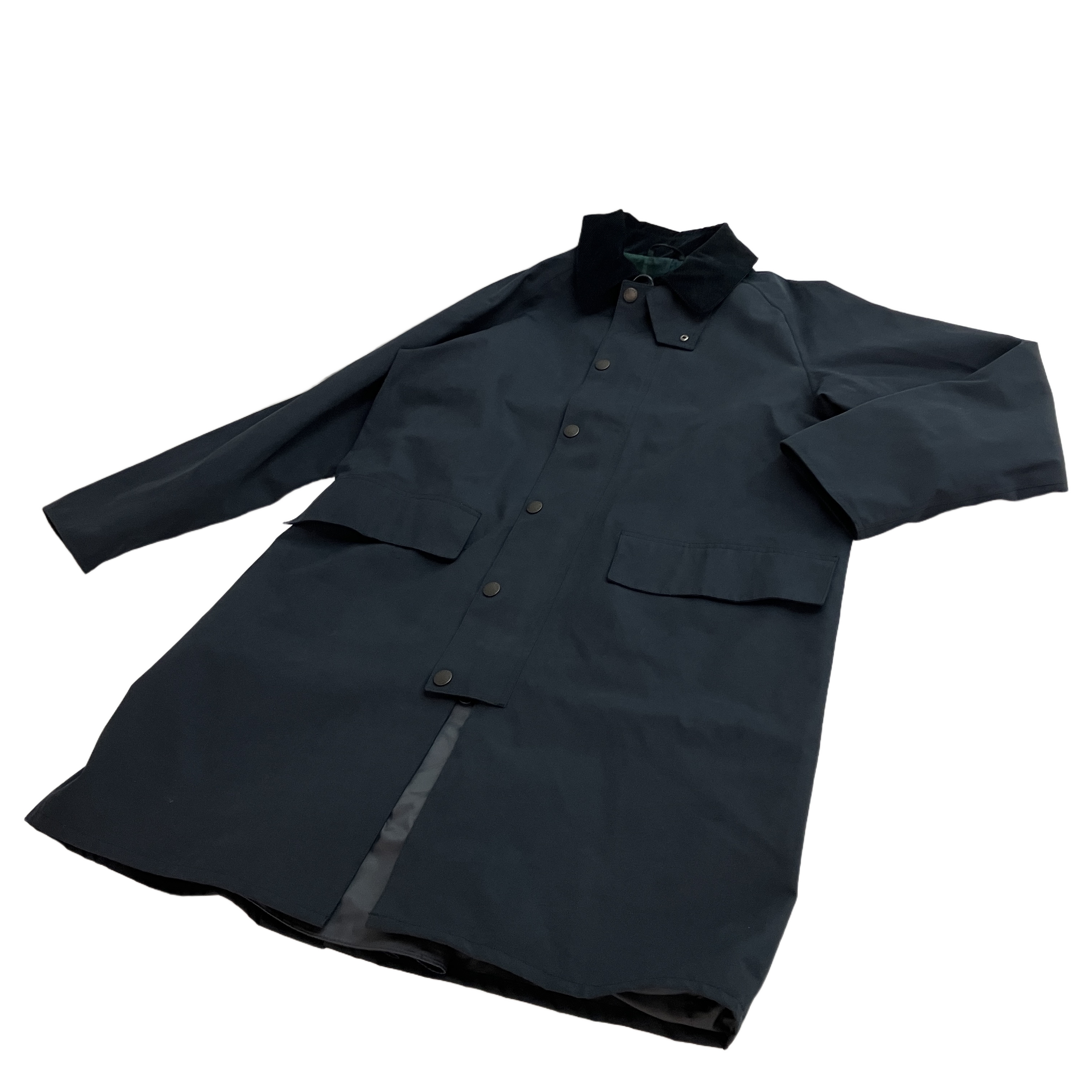 Barbour BURGHLEY レイヤー ロングコート ノンオイル バーレー バブアー Lサイズ ジャケット アウター アパレル メンズ 中古