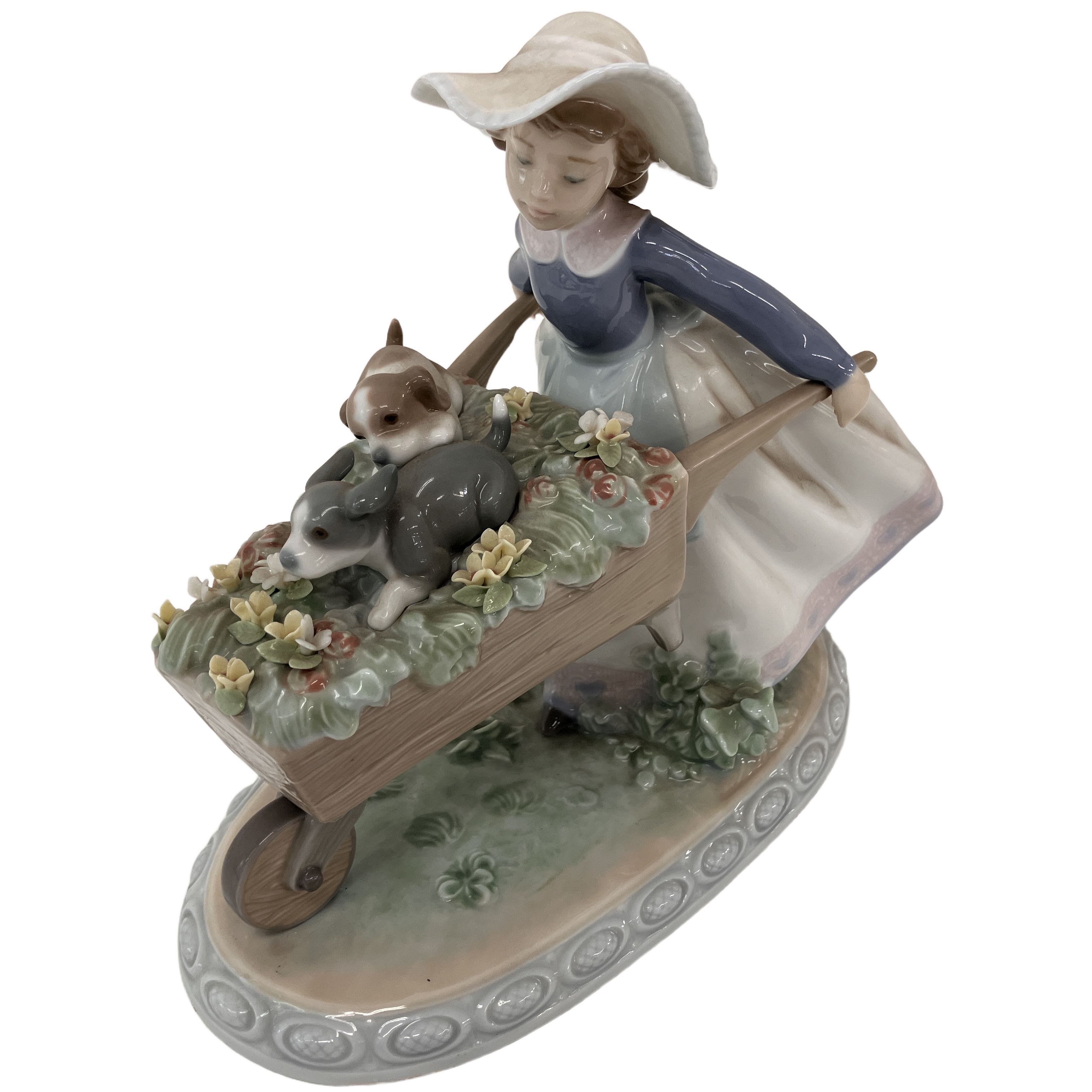 LLADRO リヤドロ 5460 少女「乗せてあげる」 置物 陶器 人形 中古