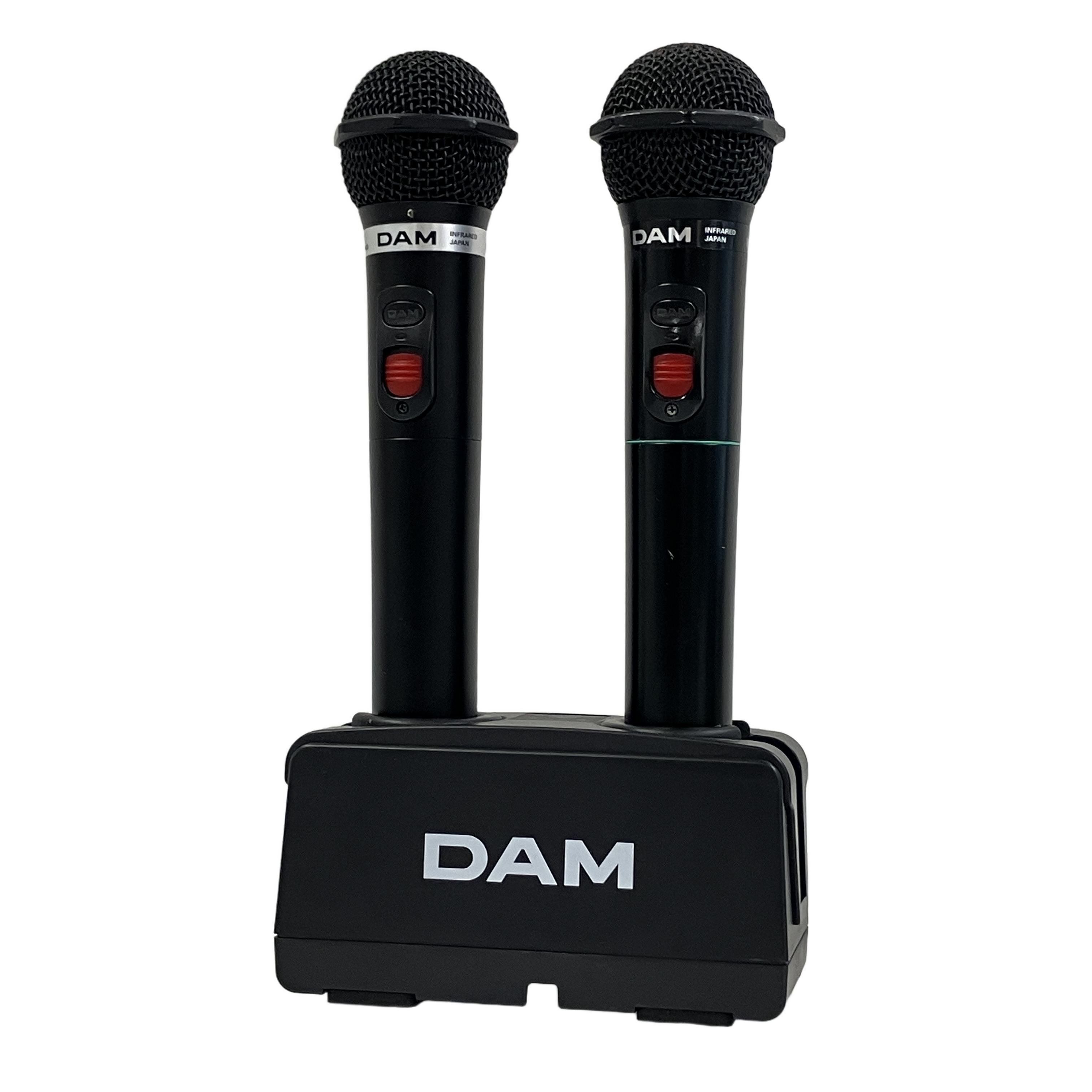 第一興商 DAM WITM-500 カラオケ マイク 赤外線 ワイヤレス 2本セット 充電器付き 音響機材 中古