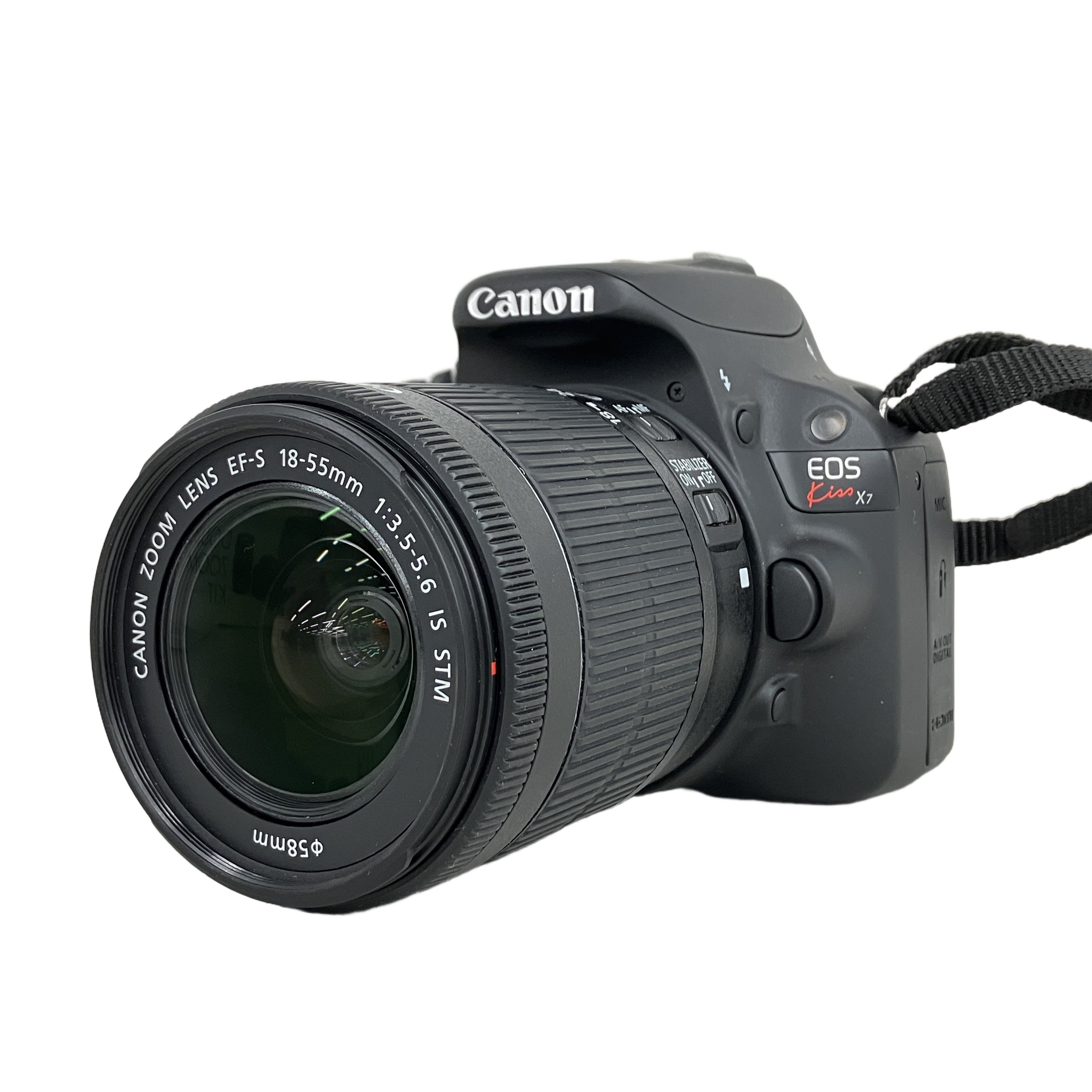 Canon キヤノン DS126441 EOS Kiss X7 デジタル 一眼 EF-S 18-55mm F3.5-5.6 55-250mm F4-5.6 ダブルレンズキット 中古