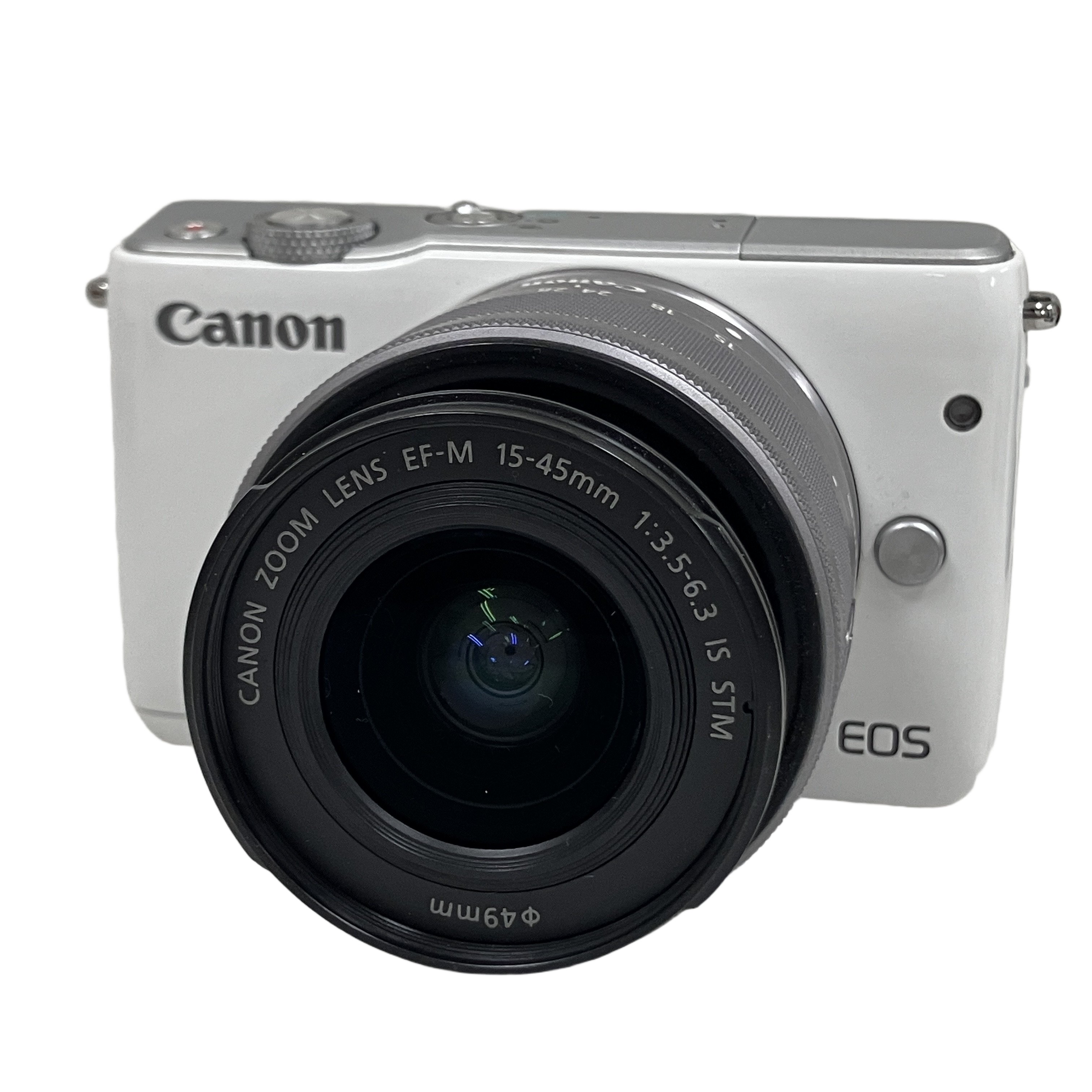 Canon EOS M10 ホワイト ダブルズームキット EF-M 15-45mm 55-200mm ミラーレス一眼カメラ 中古